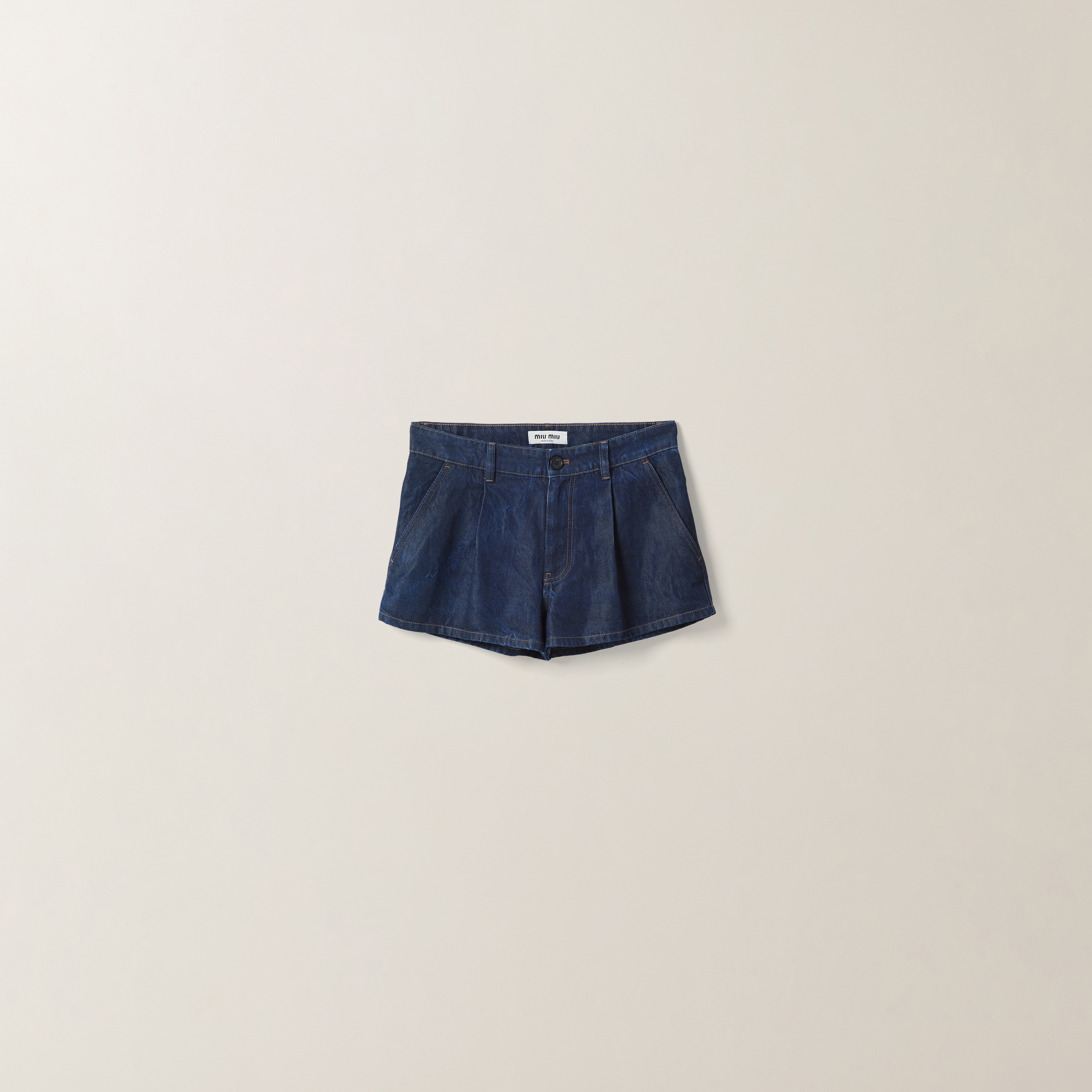 Miu Miu Denim Shorts In Blue