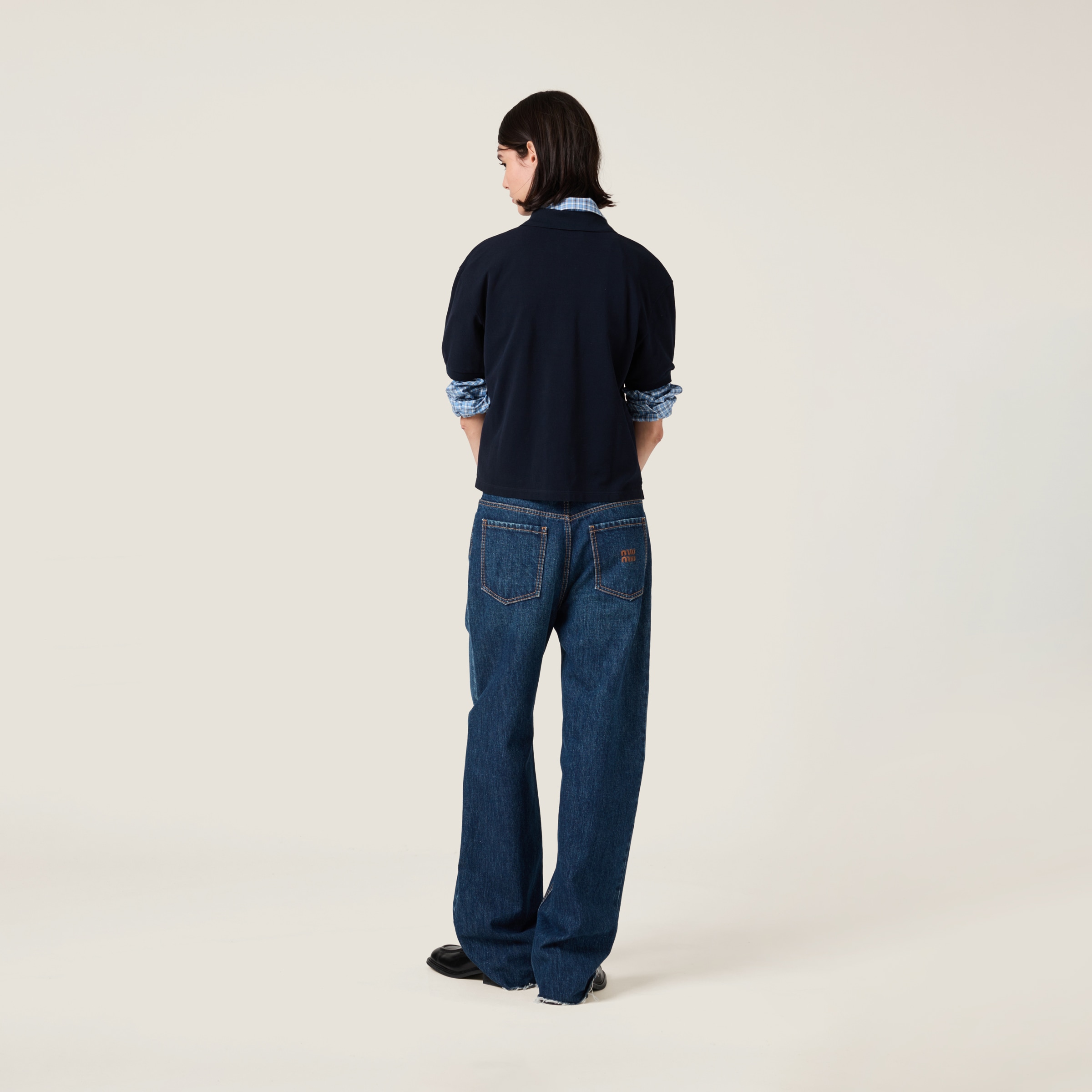 Miu Miu Denim Jeans In Navy