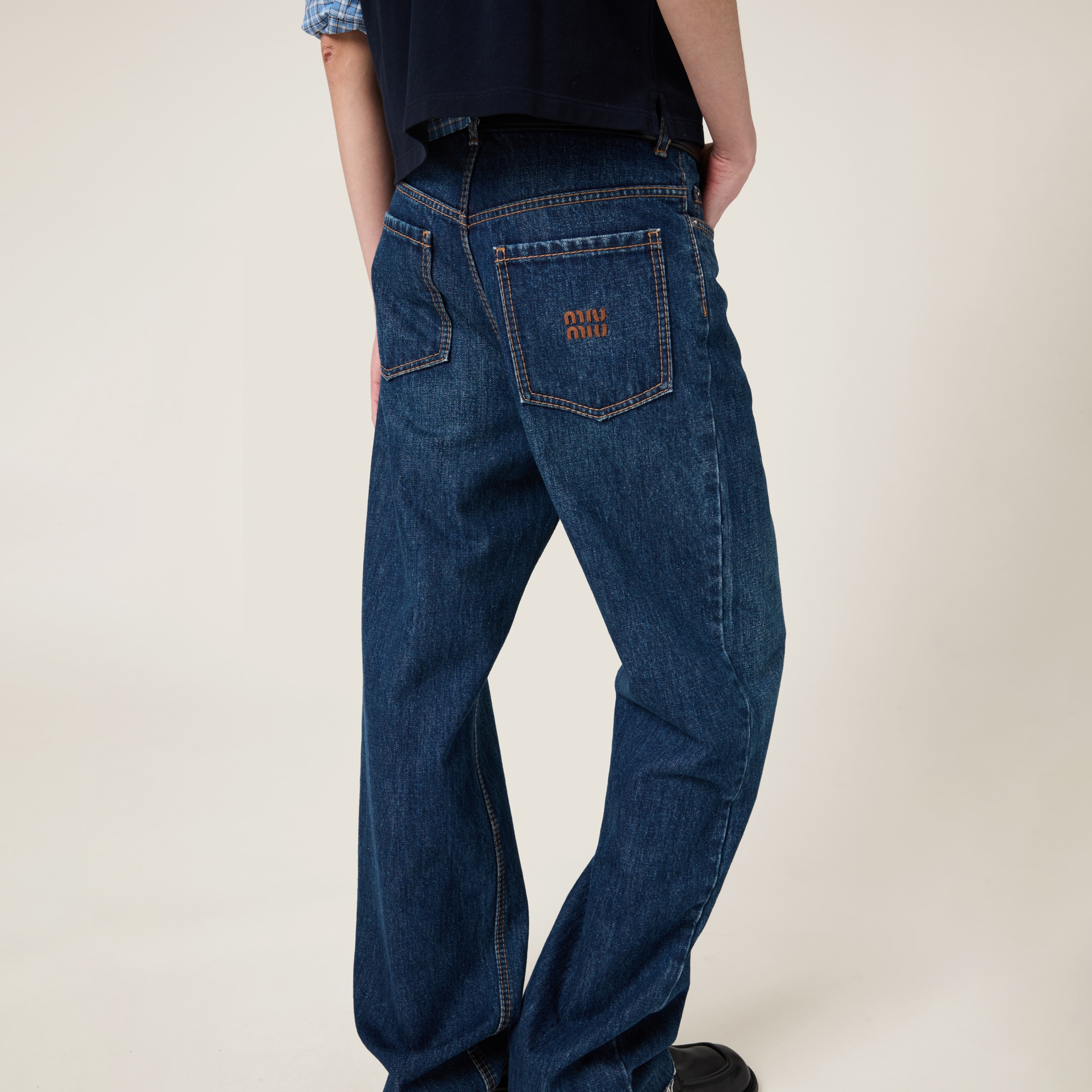 Navy Denim Jeans | Miu Miu