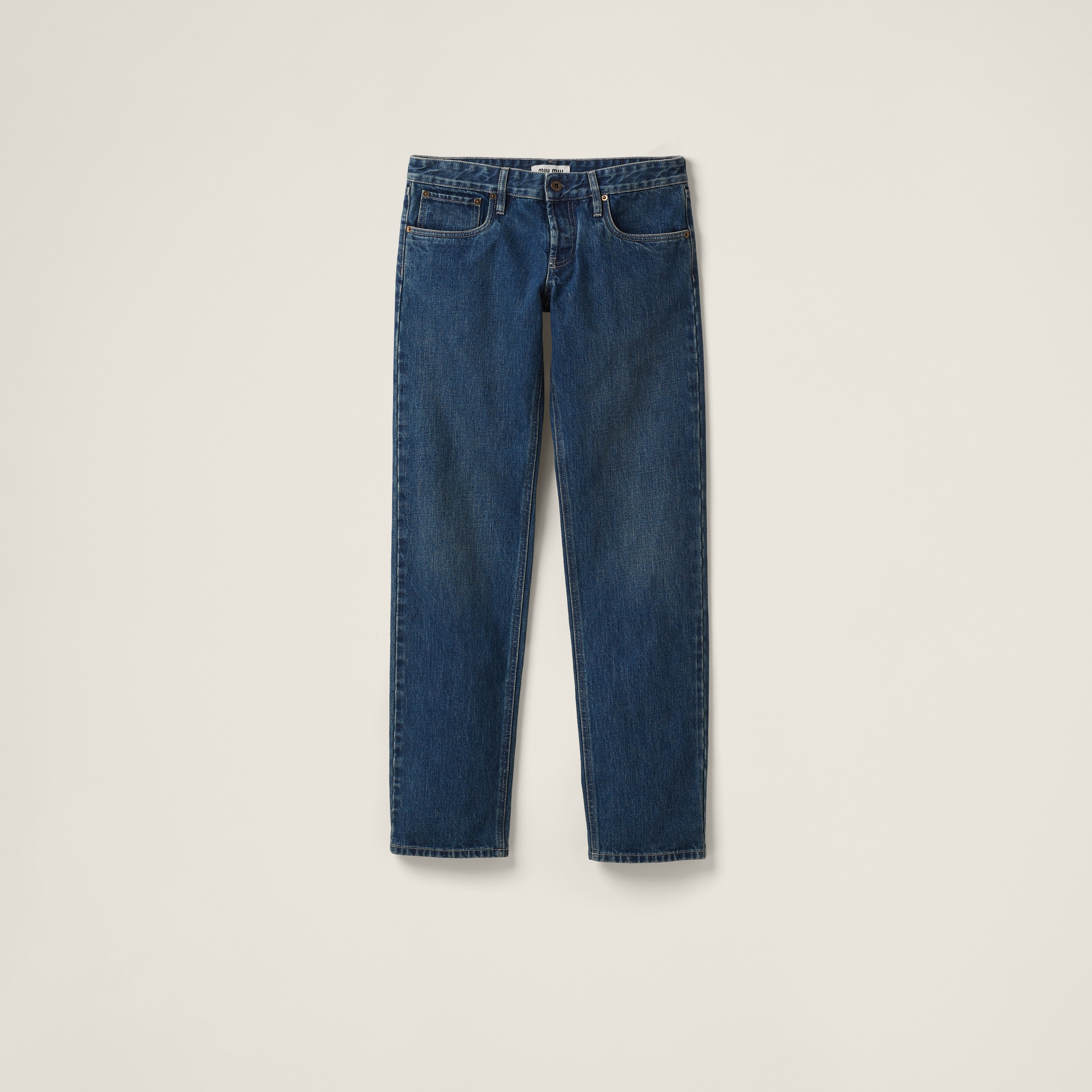 Miumiu Five-pocket Denim Jeans In Navy