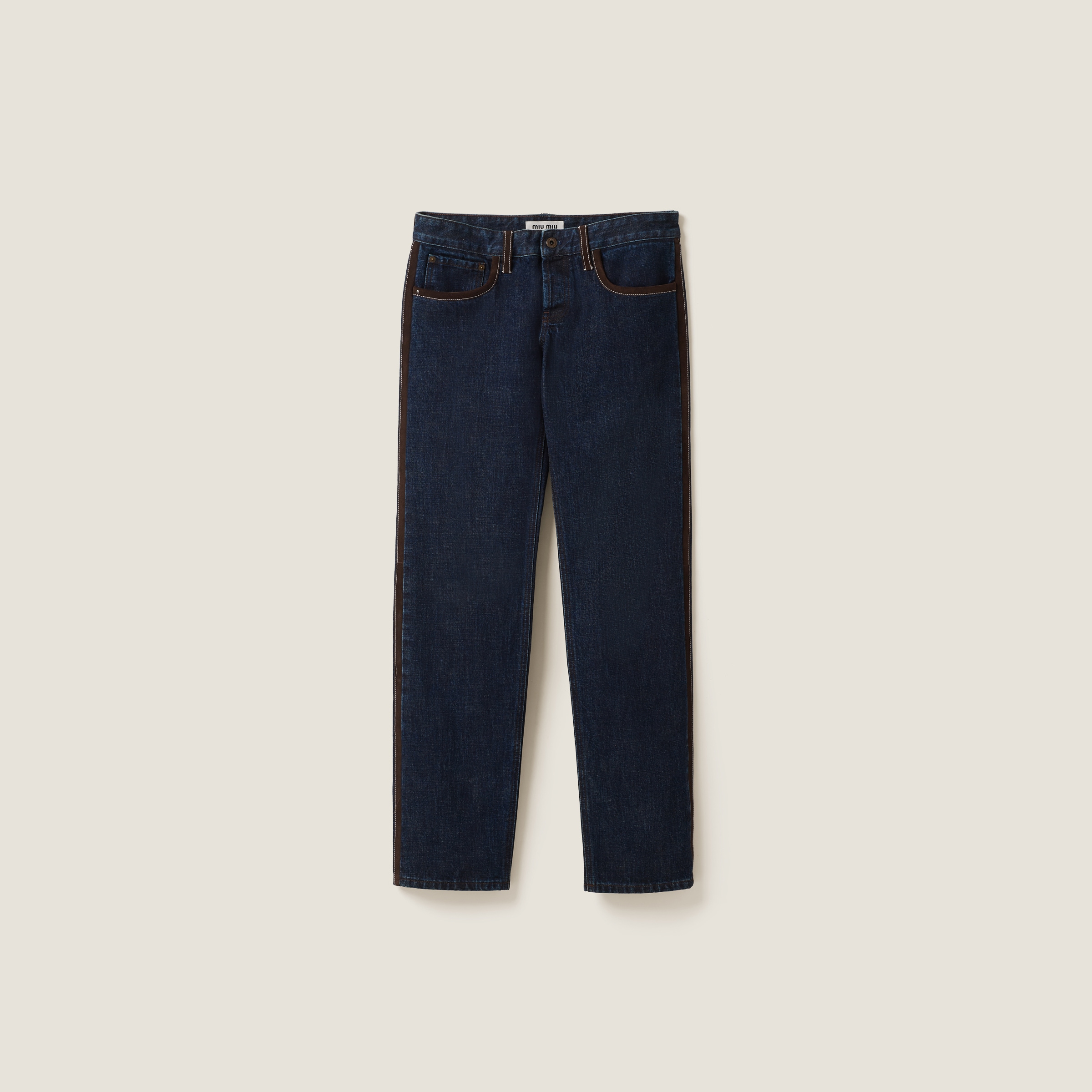 Miu Miu Five-pocket Denim Jeans In Navy