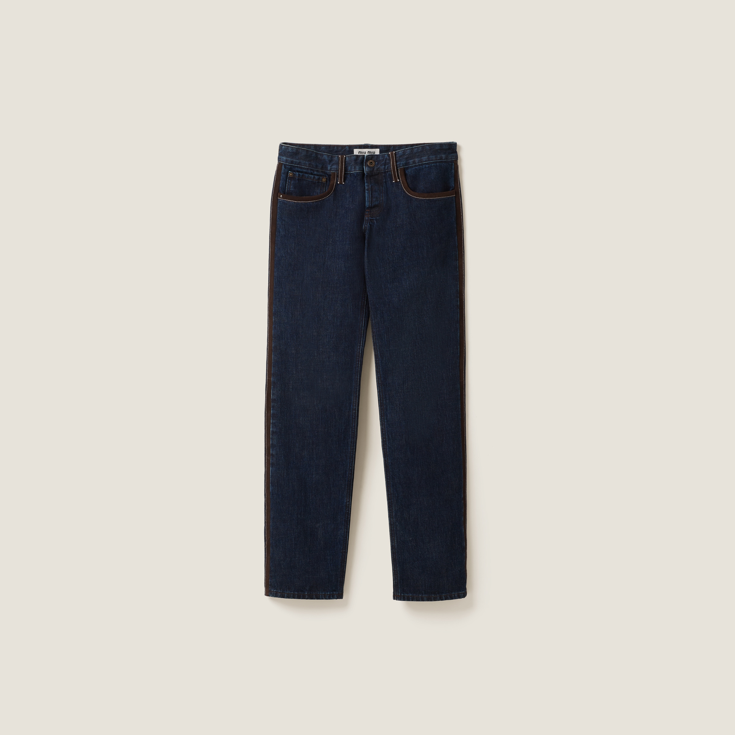 Miumiu Five-pocket Denim Jeans In Navy