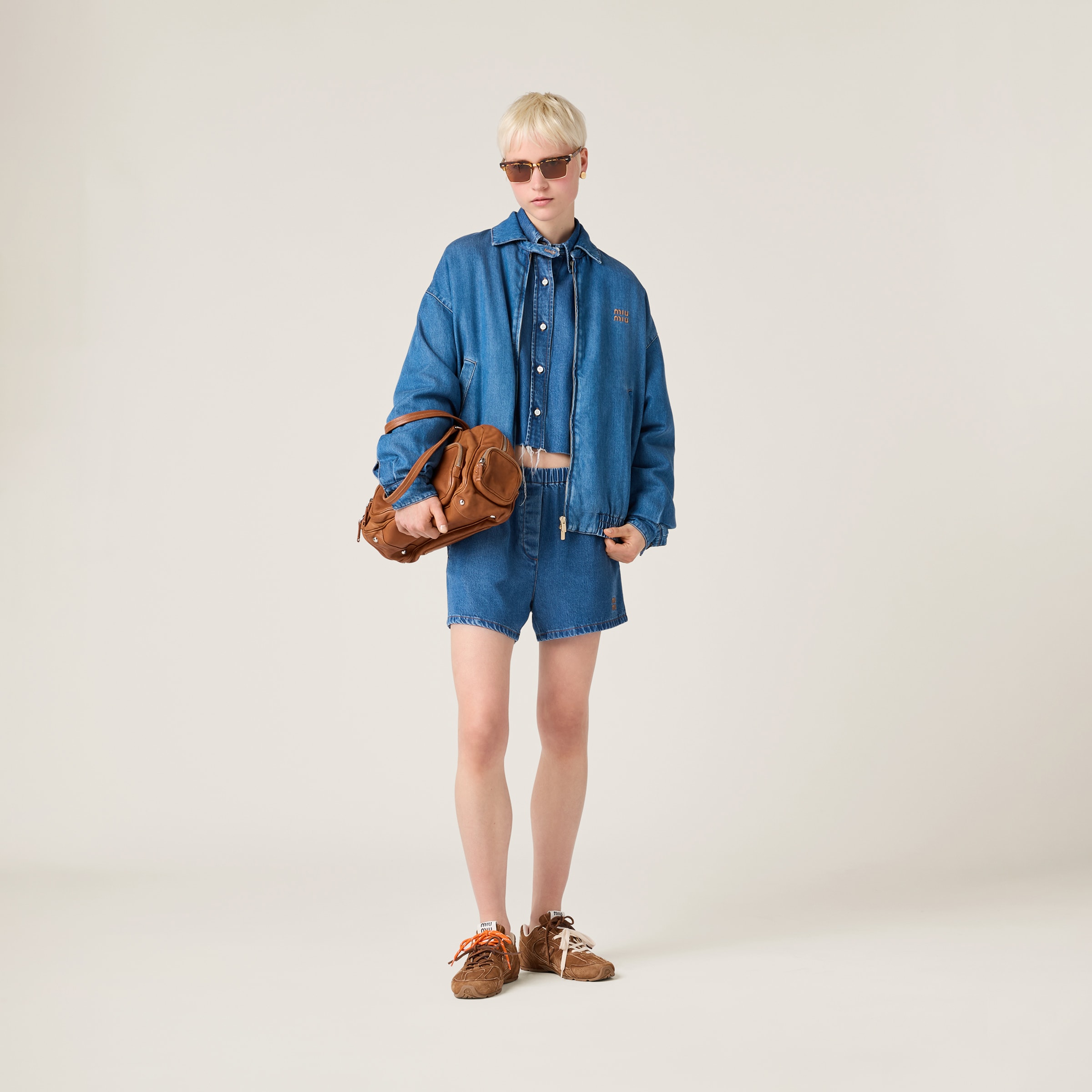 ショートパンツ MIU MIU GWP523_143V DENIM BERMUDAS Navy Denim Bermudas | Miu Miu
