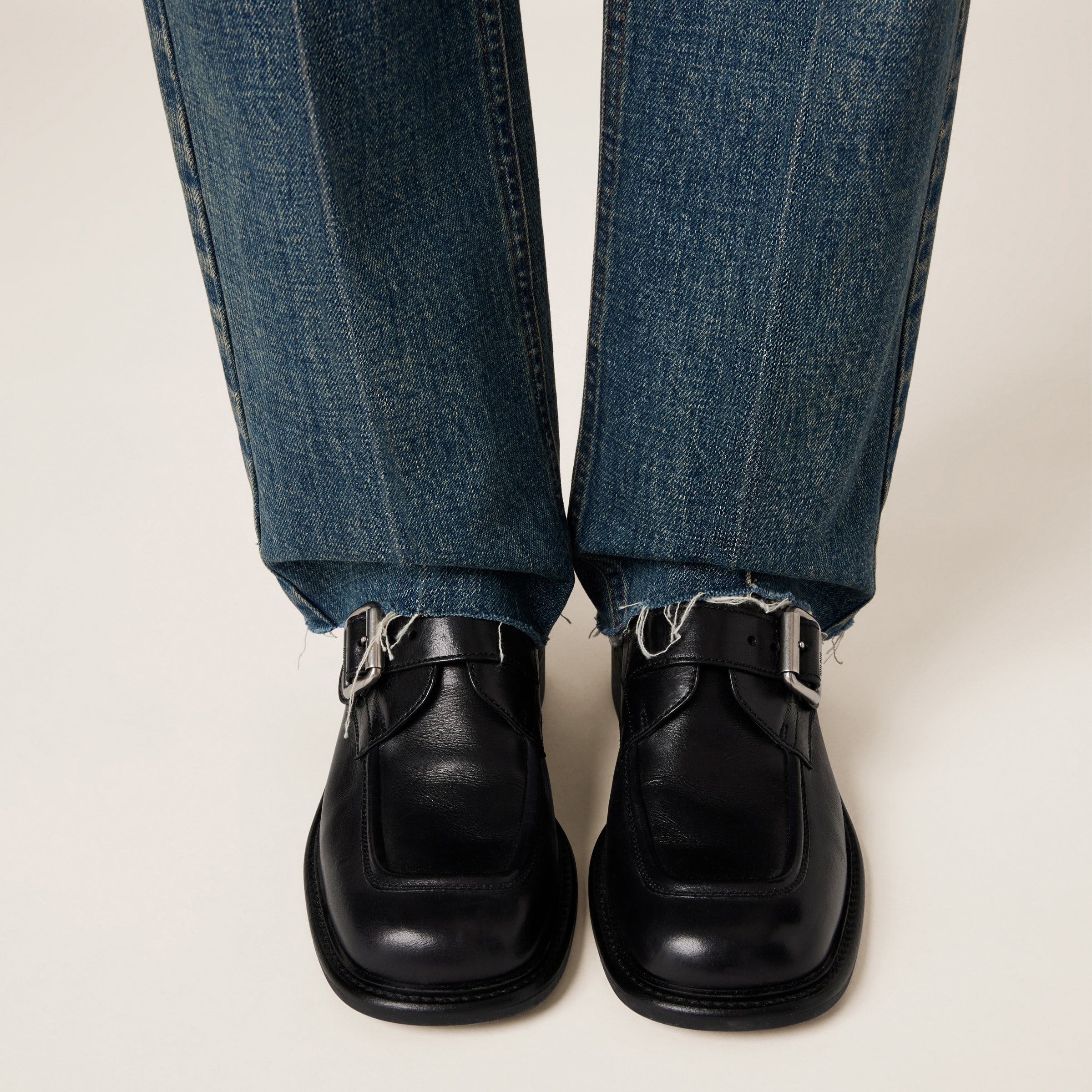 Miu Miu Denim Five-pocket Jeans In Navy