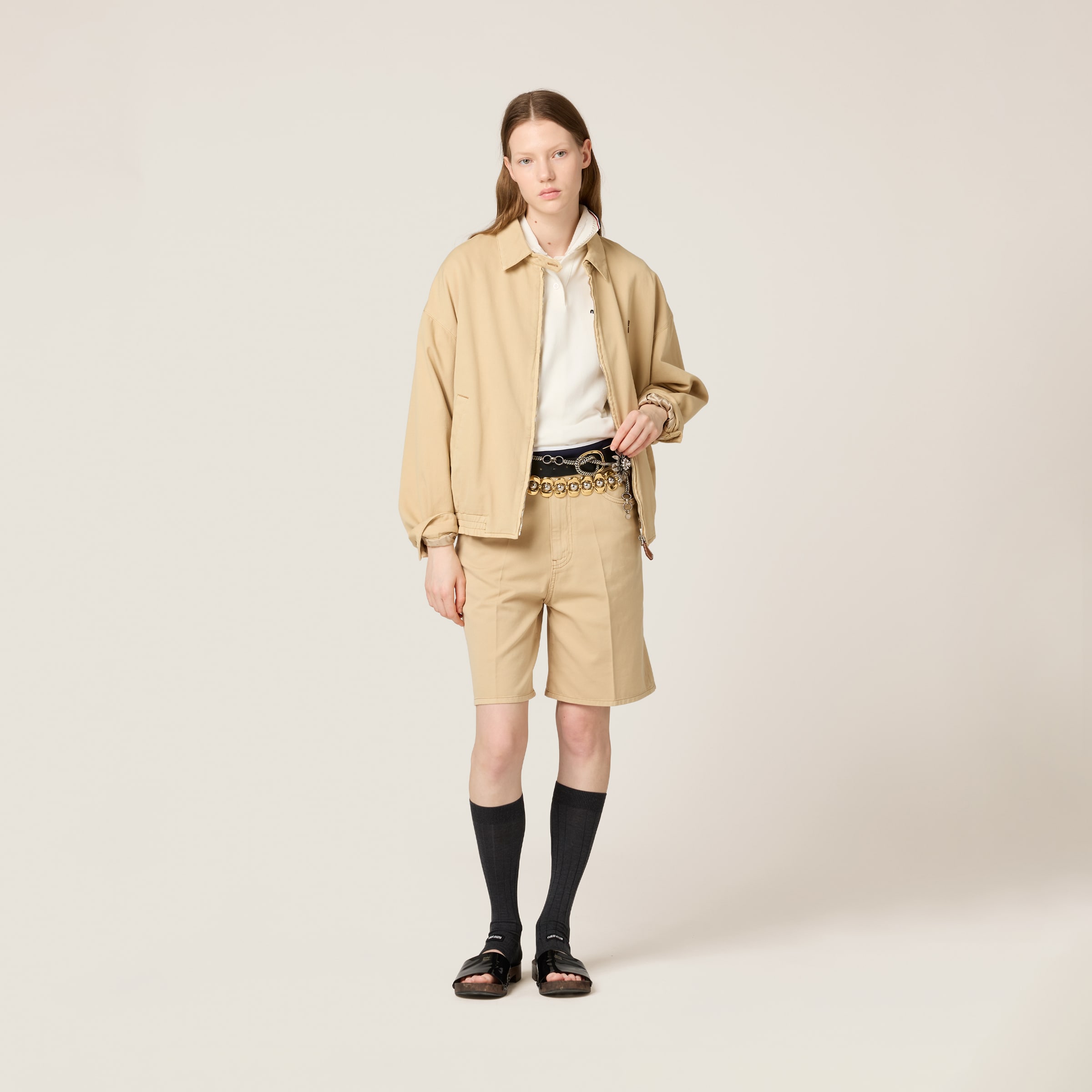 Miu Miu Light Denim Bermudas