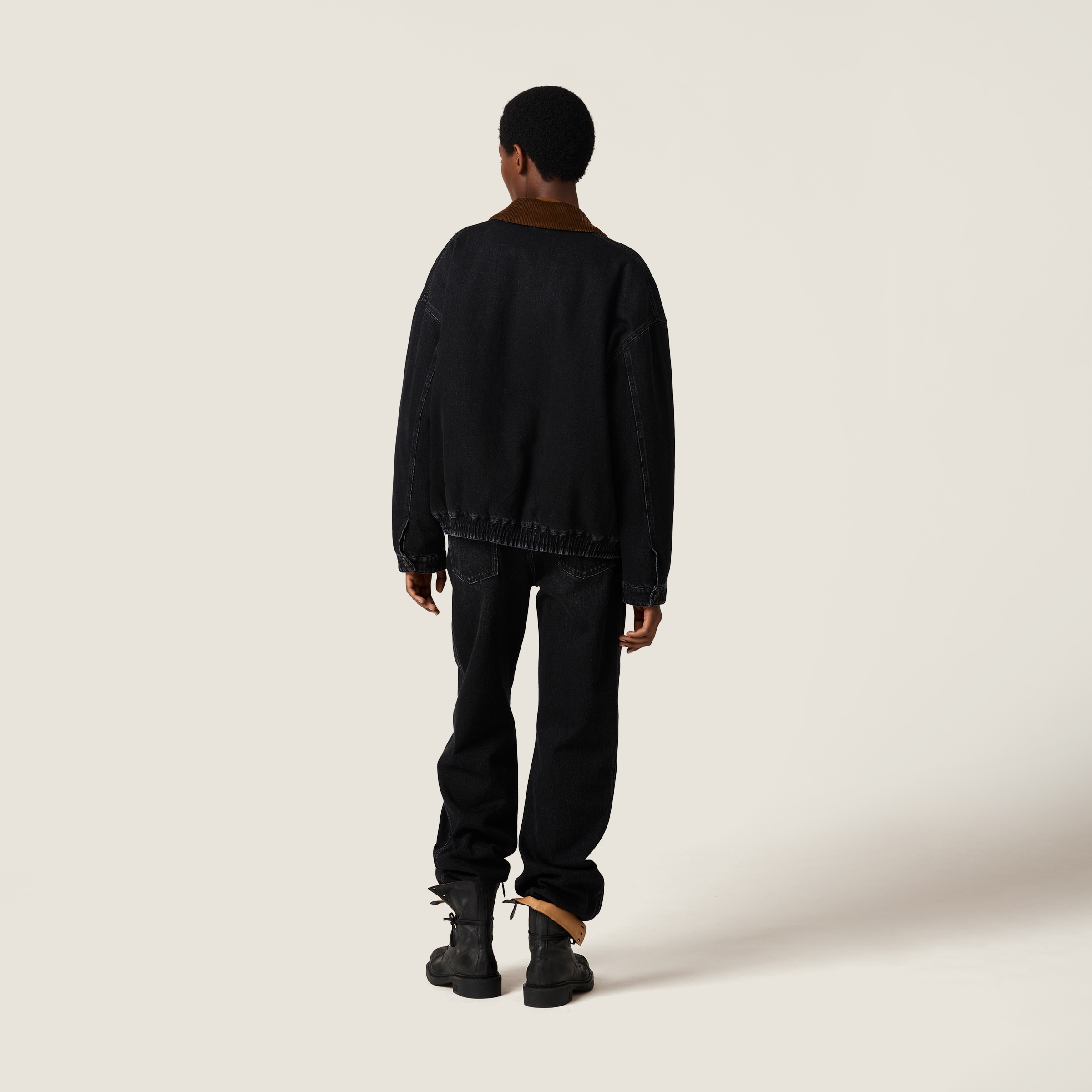 Miu Miu Black Denim Jeans In Black