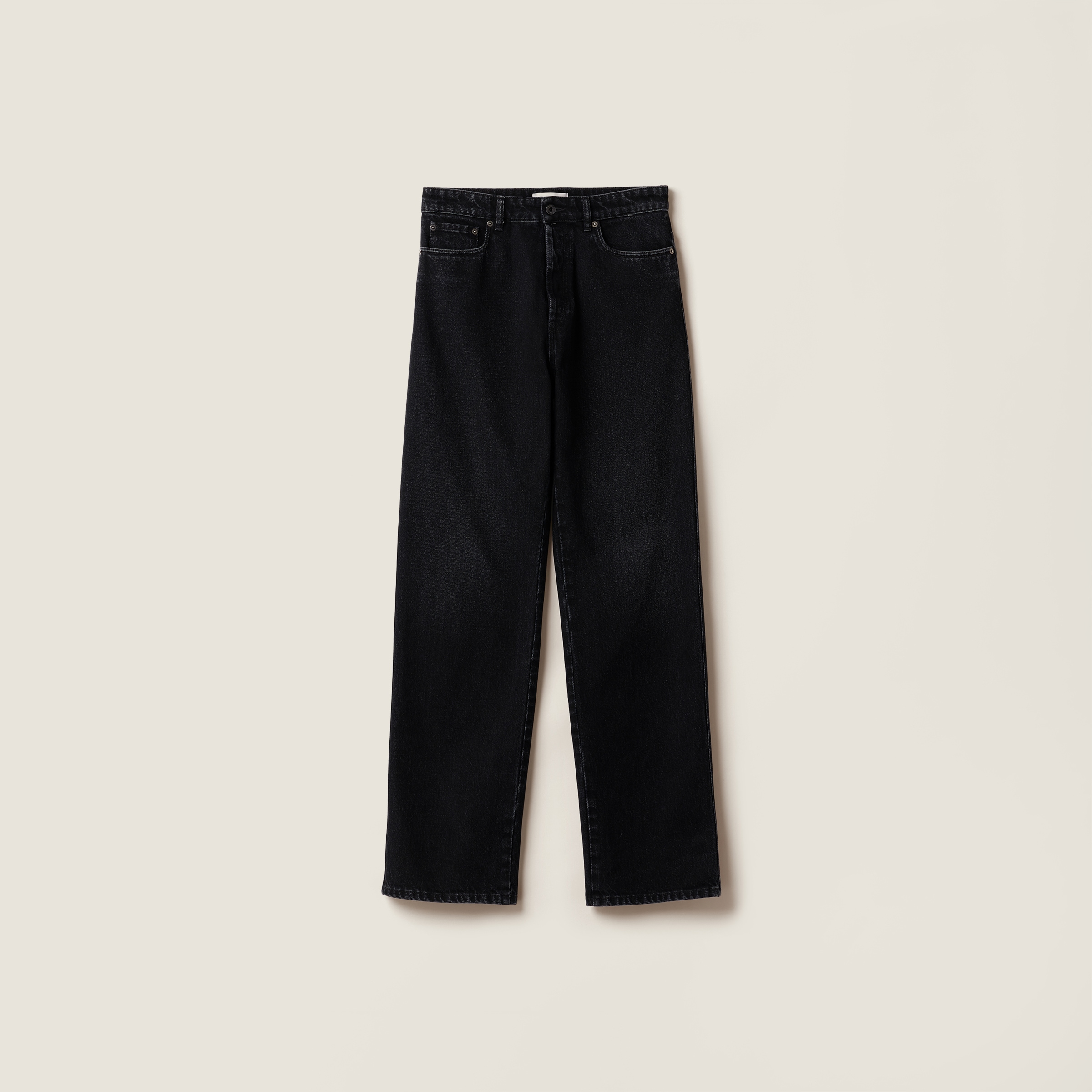 Miu Miu Black Denim Jeans In Black