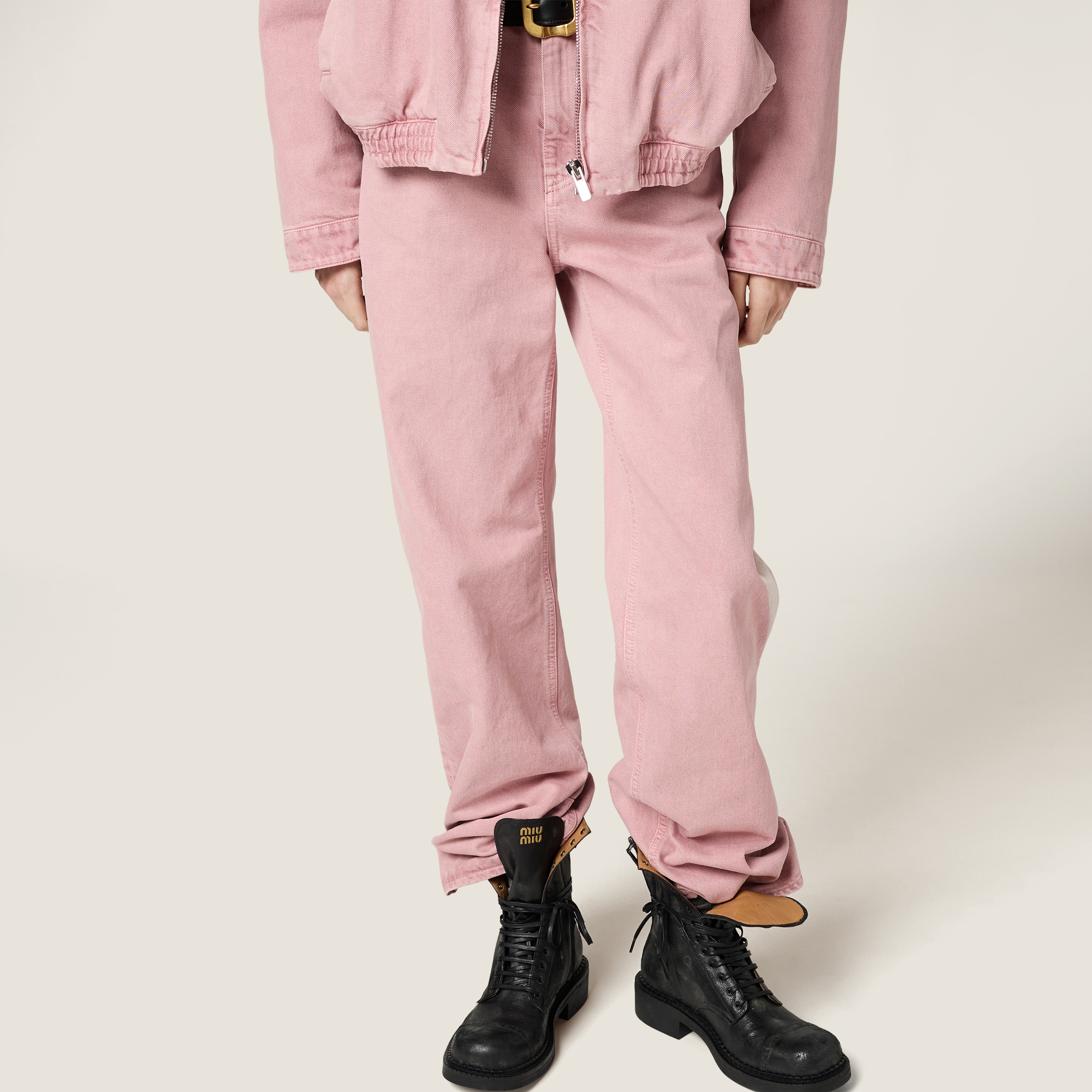 miumiu ジーンズ M ピンク デニム ジーンズ | Miu Miu