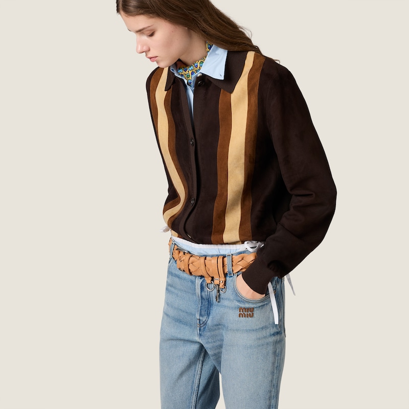 Five-pocket washed denim jeans