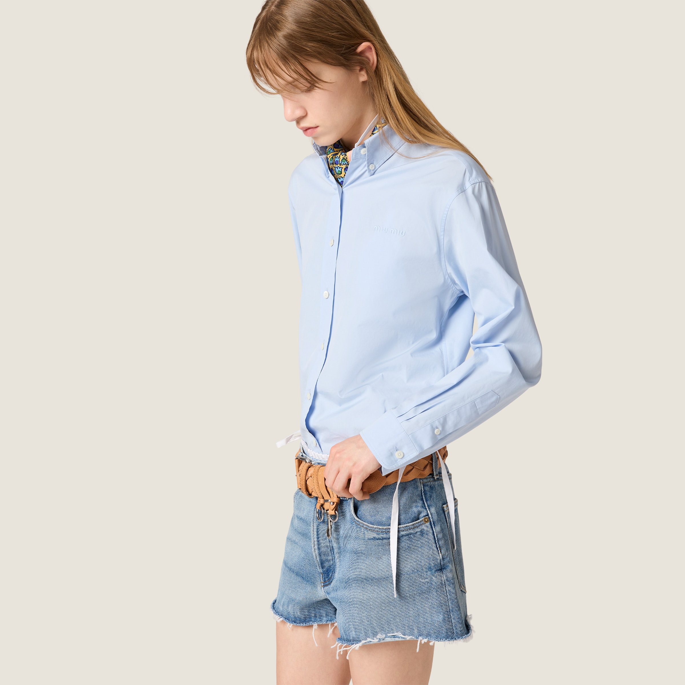 Washed denim shorts - thumbnail 5