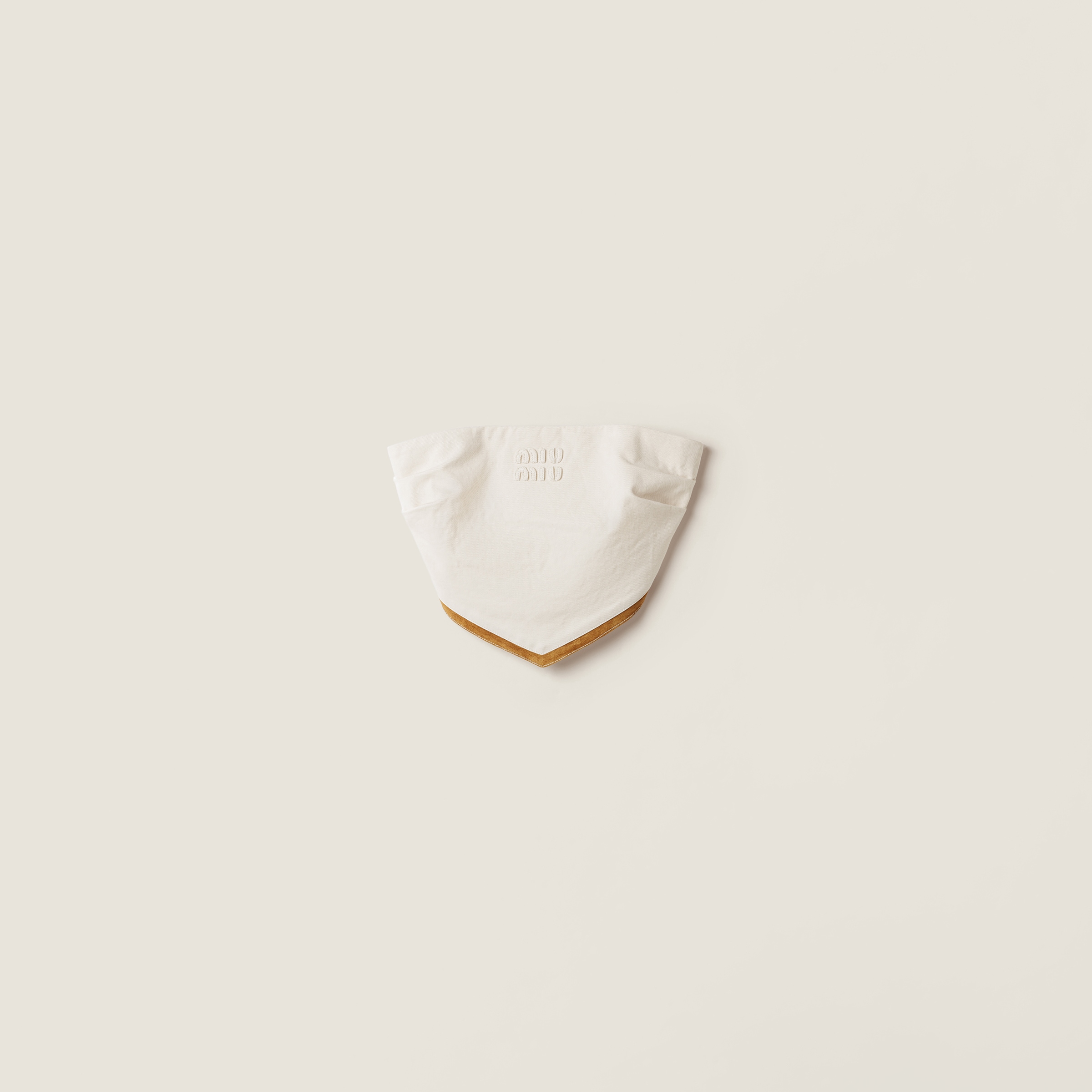Miu Miu Denim And Leather Bandana Top