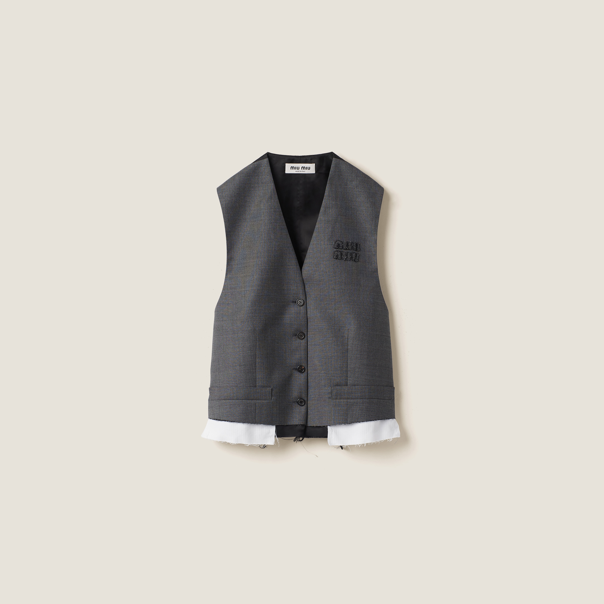 Single breasted grisaille vest