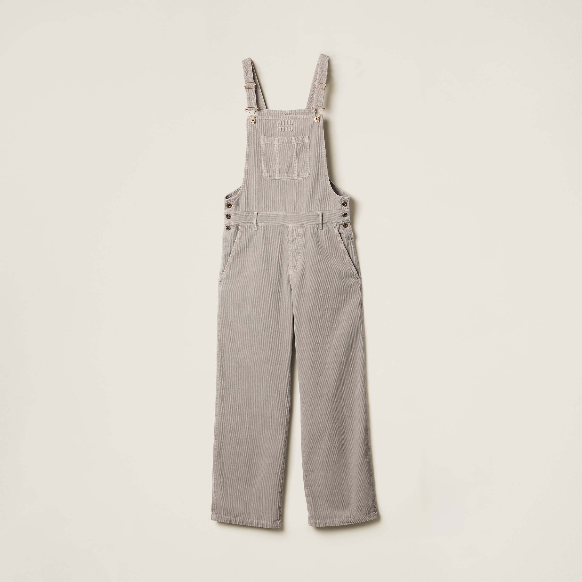 Miu Miu Washed Velvet Corduroy Jumpsuit