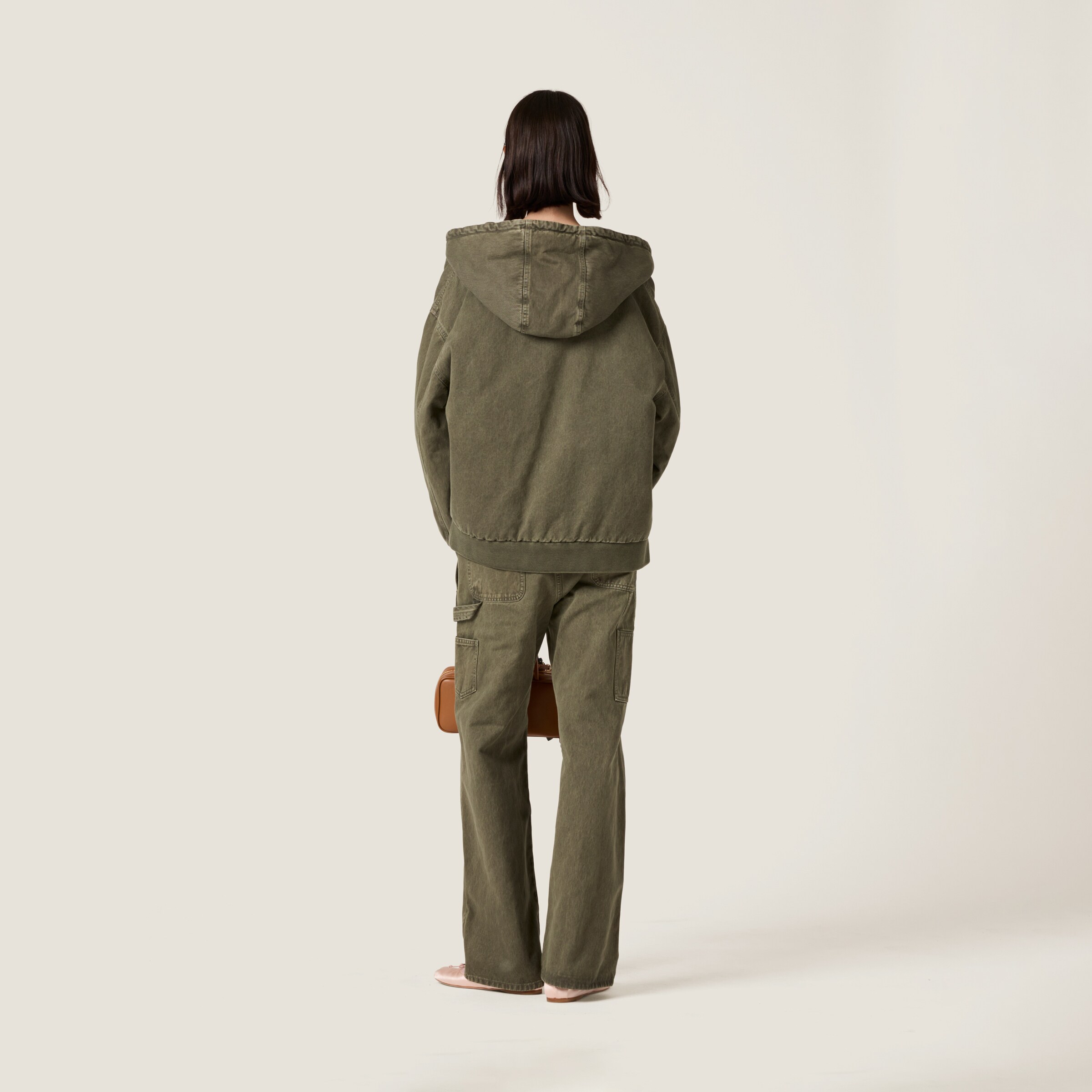 Miu Miu Garment-dyed Gabardine Overalls
