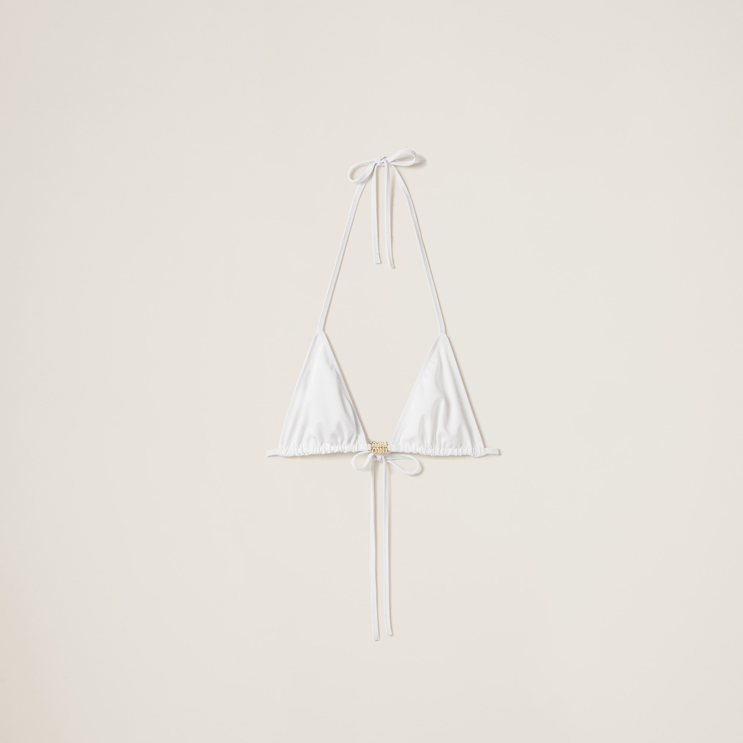 Miu Miu Jersey Bra In White