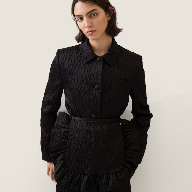 Cloqué duchesse apron