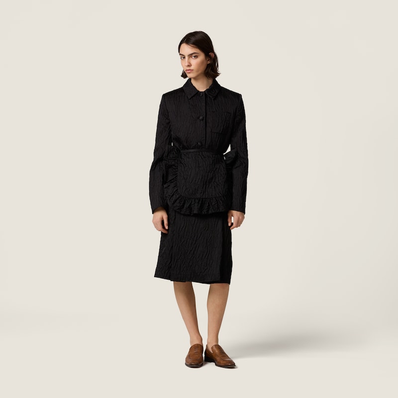 Cloqué duchesse apron