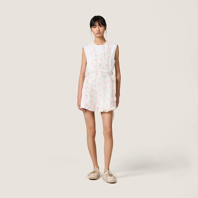 フローラル クロケキルティング エプロン