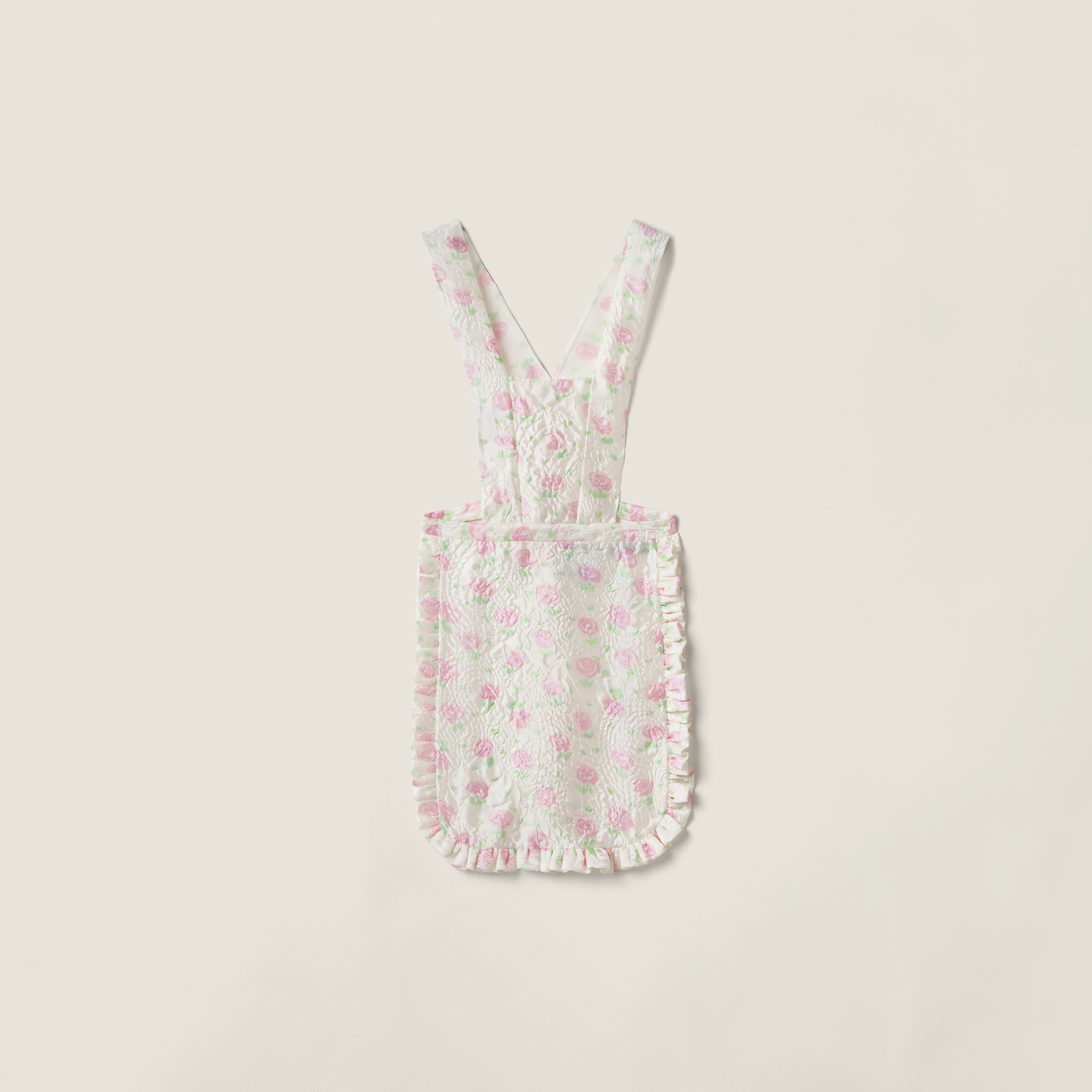 Floral cloqué apron