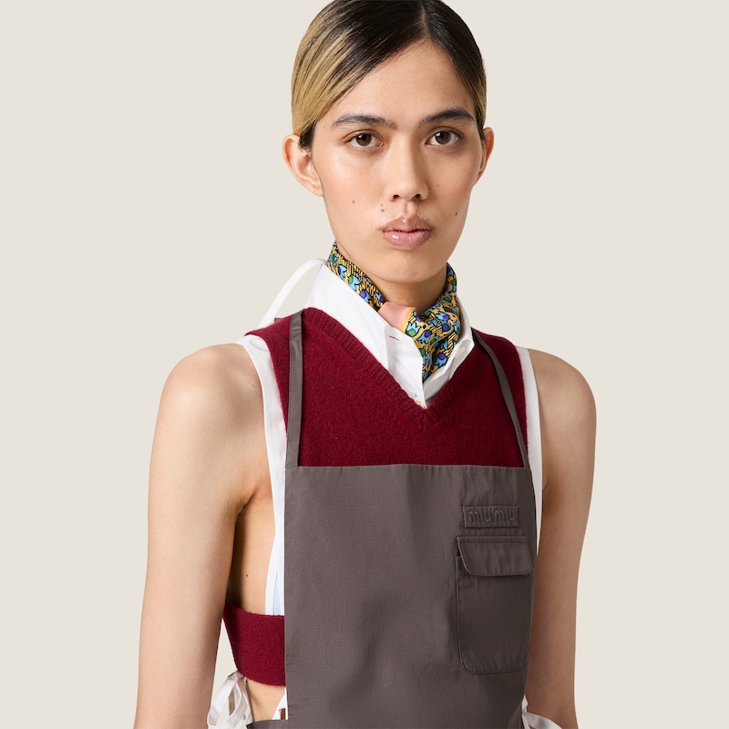 Poplin apron top