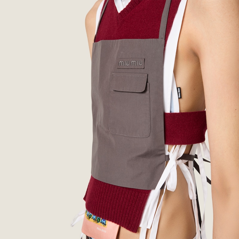 Poplin apron top