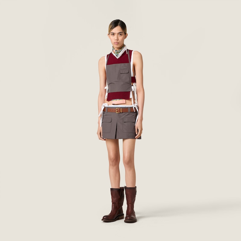 Poplin apron top