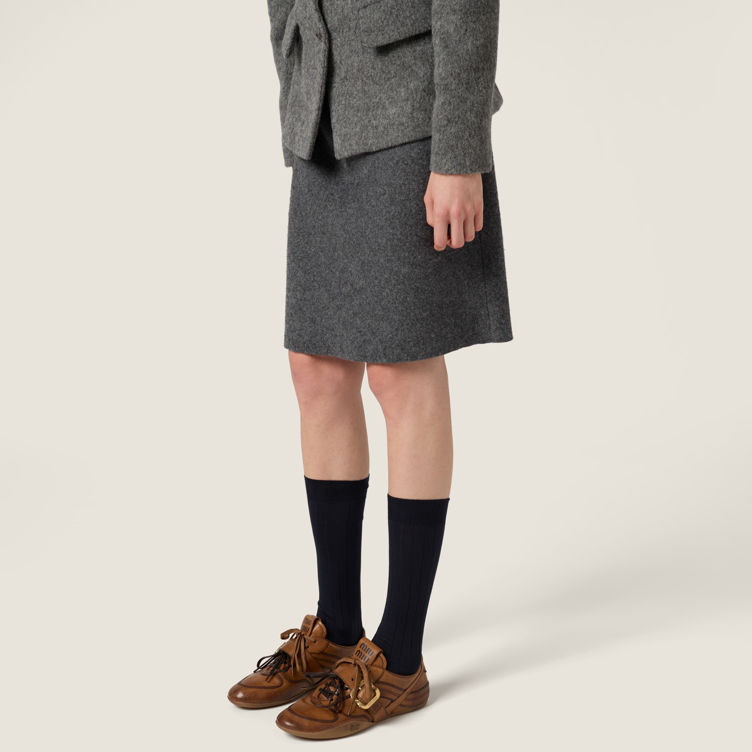 Miu Miu Silk Socks In Blue