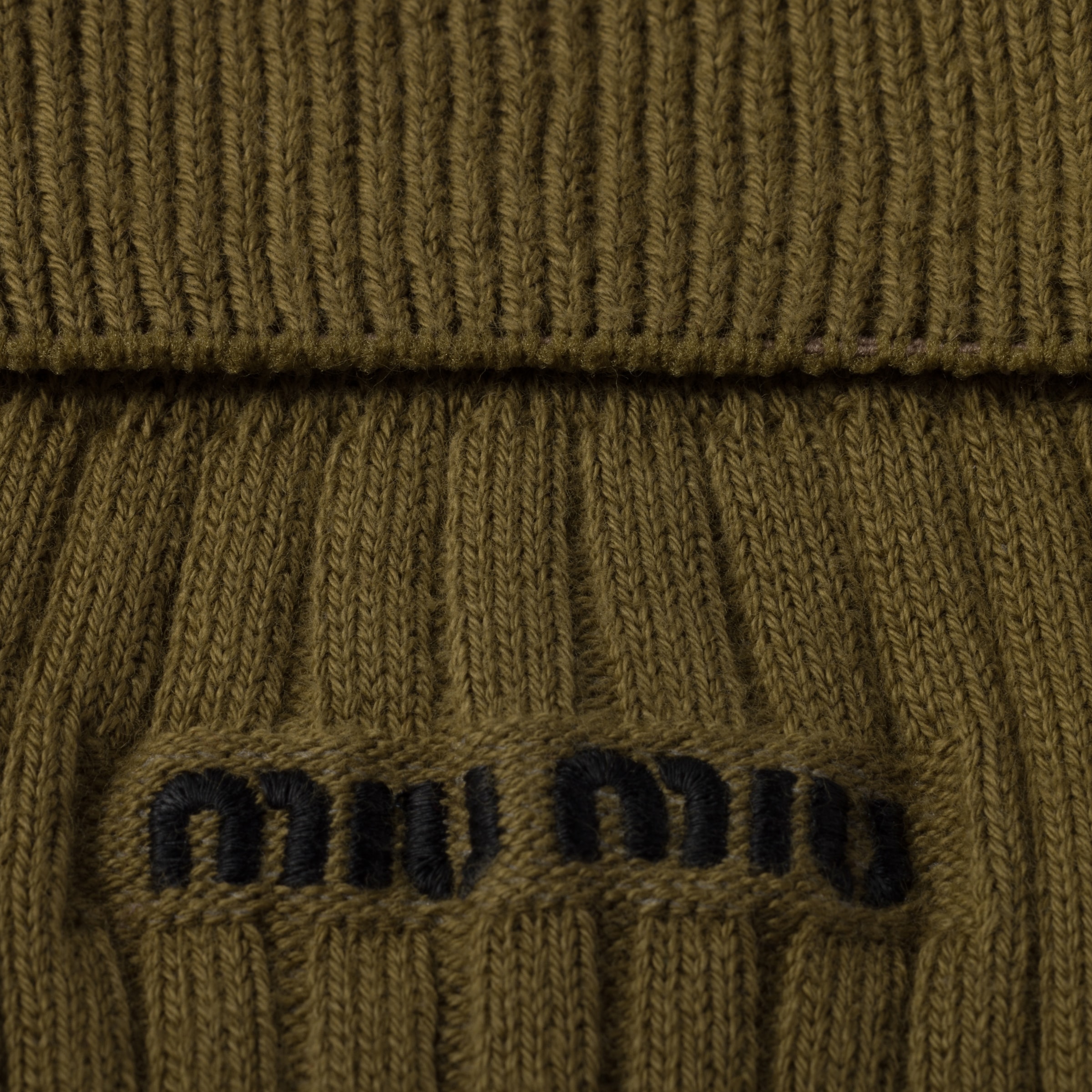 Miu Miu Ribbed Knit Socks In Kiwi Green