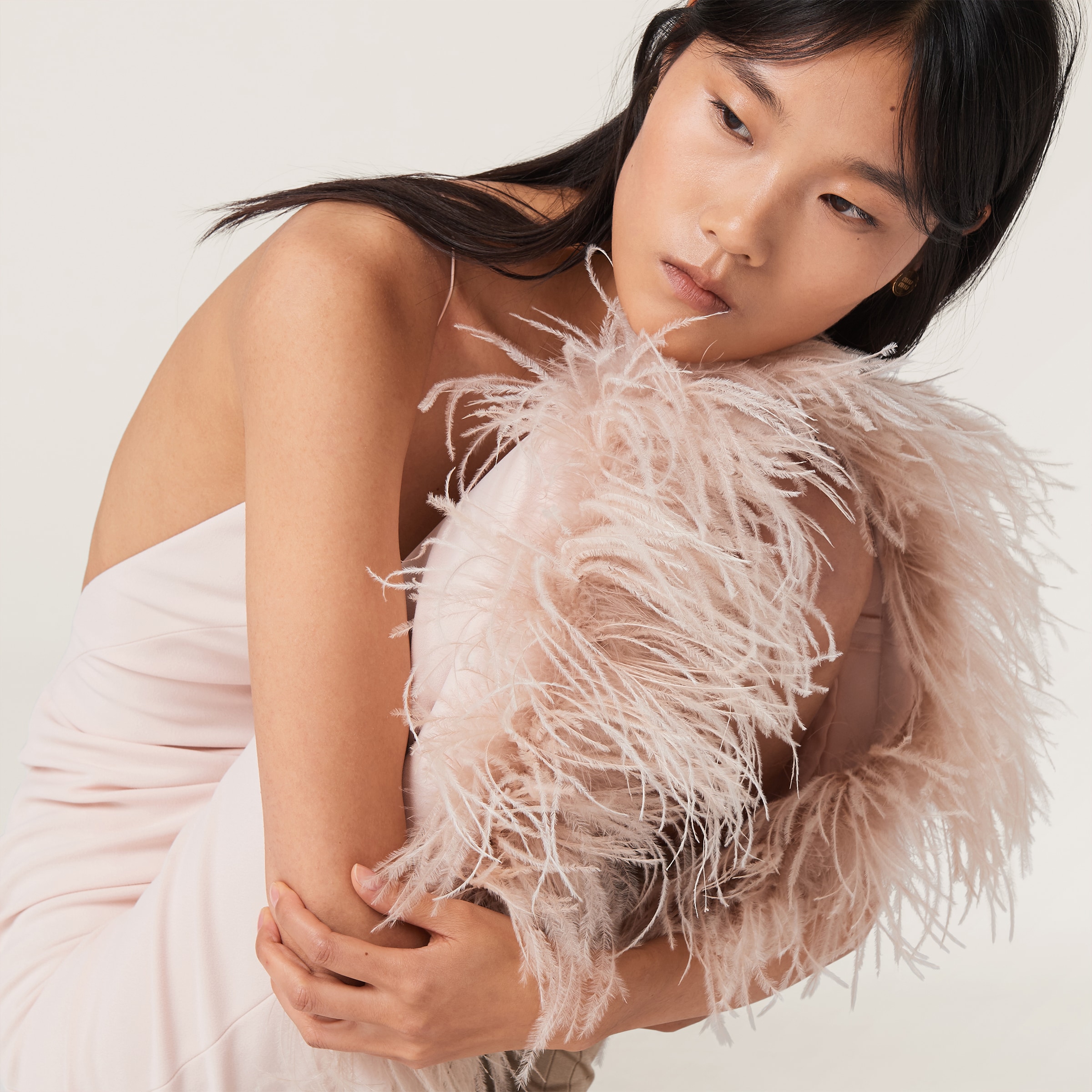 Miu miu feather dress shop