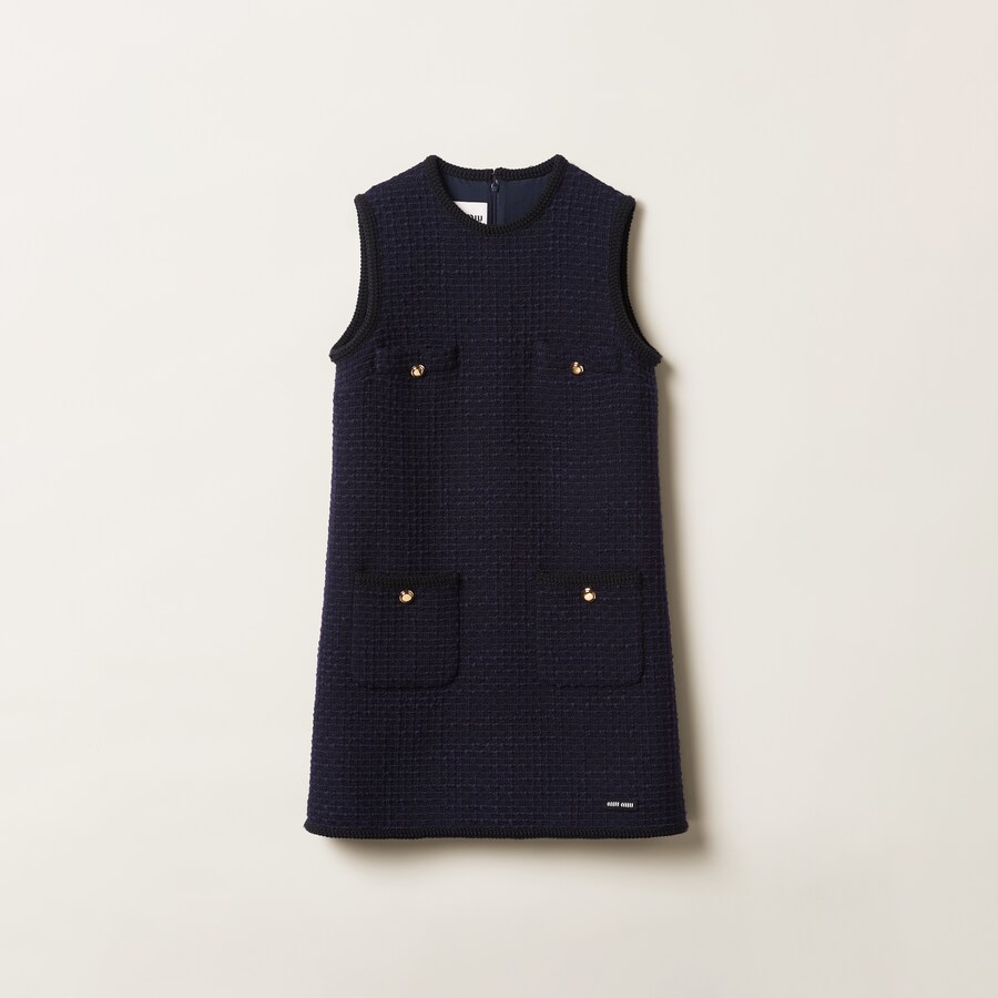 MIUMIU TWO-PIECE COLLARED KNIT SET STYLE 446