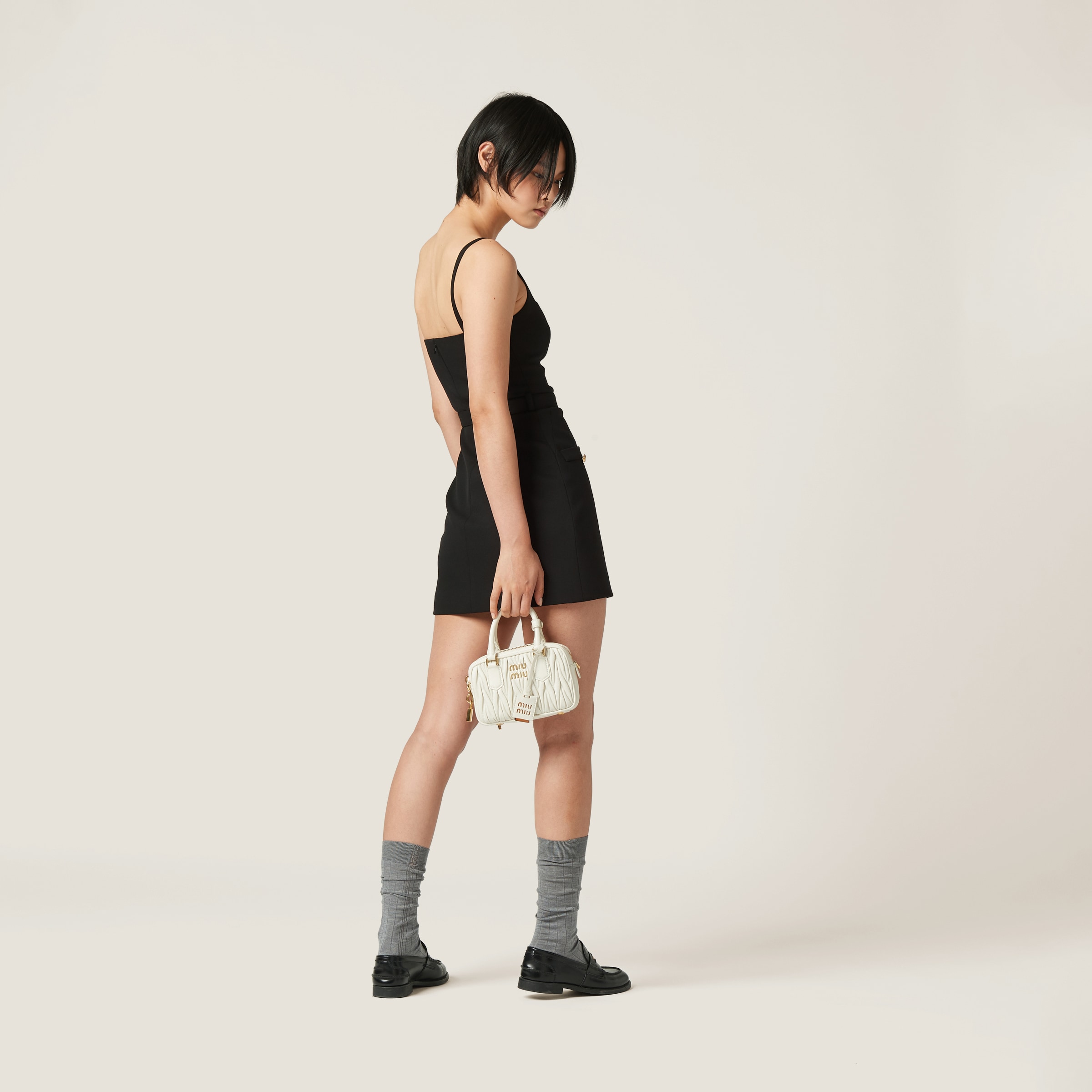 ミニスカート MiuMiu | Grain de poudre miniskirt MG2127_1R1_F0002_S_OOO Black Grain De Poudre Miniskirt | Miu Miu