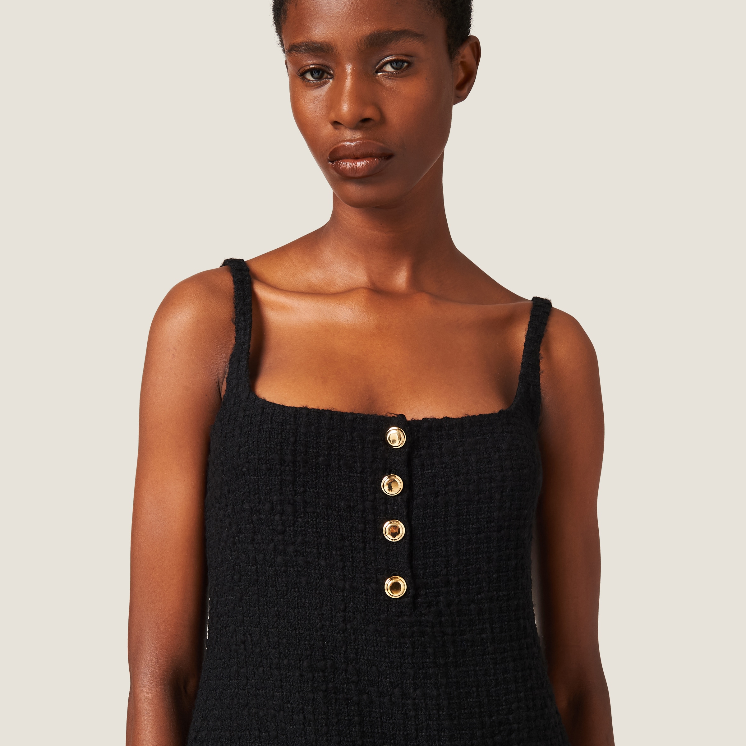 MIU SWEATSHIRT DRESS / BEIGE main image 1