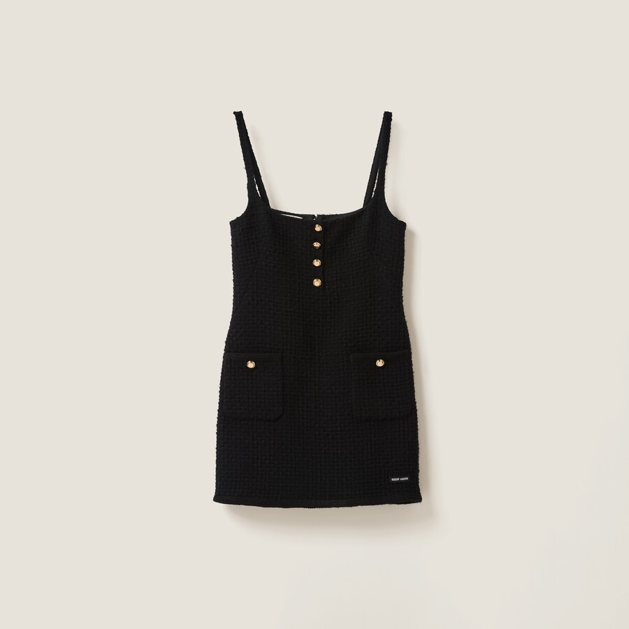 Miumiu 2026 Sleeveless Dress Khaki Cotton Polyester