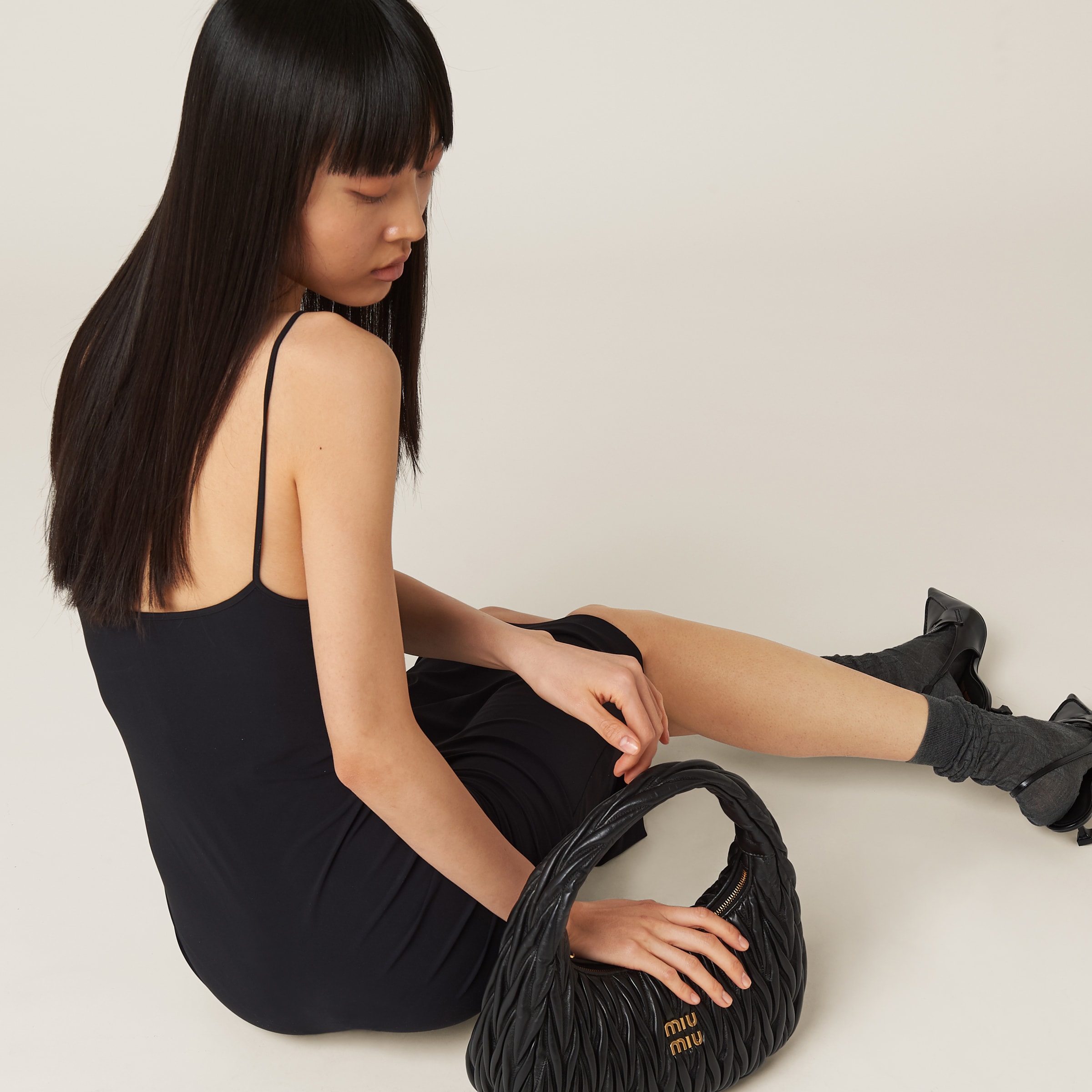 Black Stretch Jersey Dress | Miu Miu