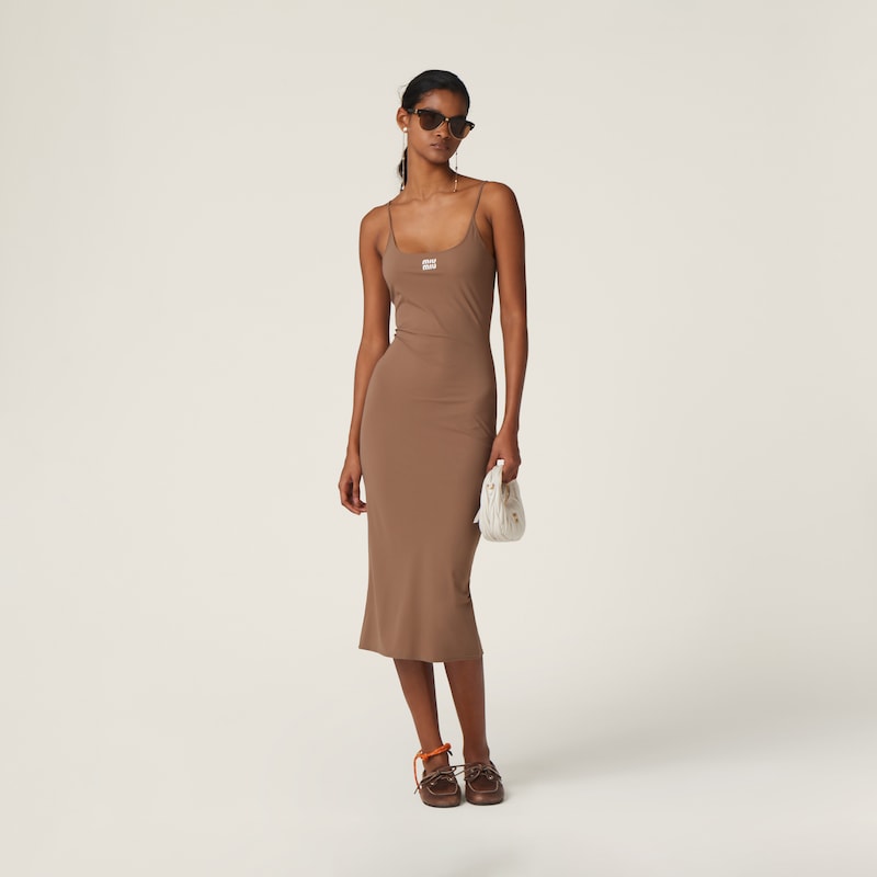 彈性平織布連身裙