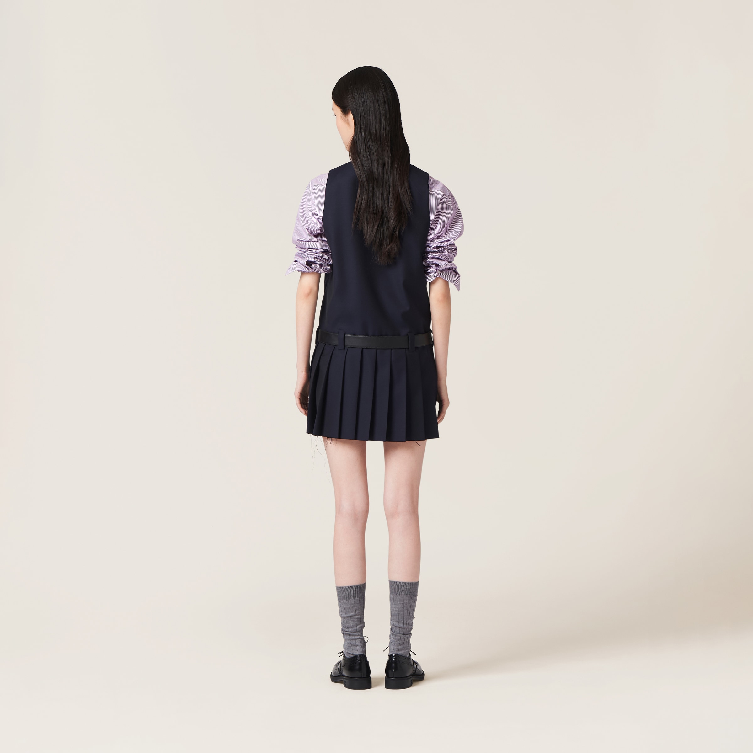 MiuMiu＊Batavia dress ウール プリーツミニドレス＊送料込 MiuMiu＊Batavia dress ウール プリーツミニドレス＊送料込