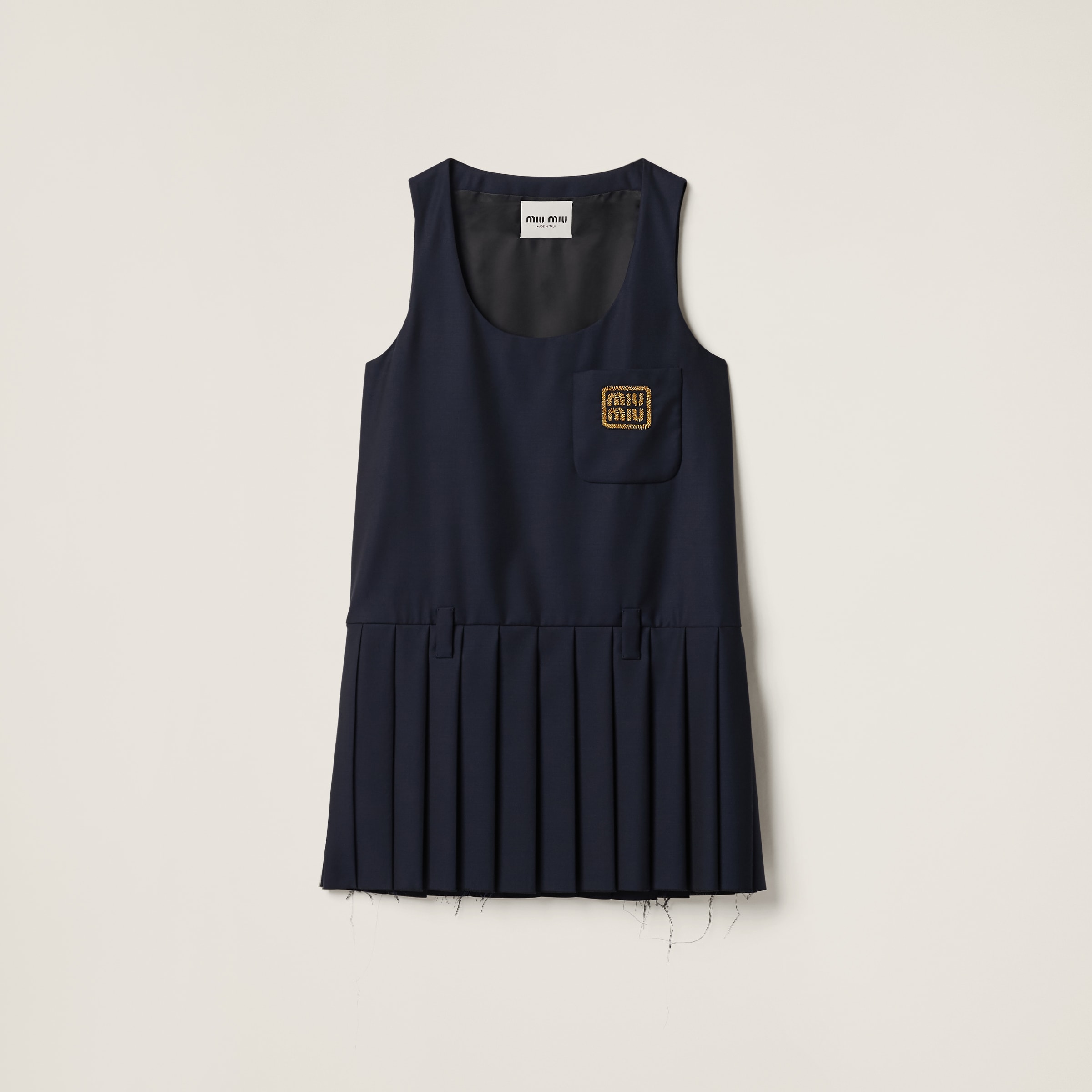 Miu Miu Batavia Dress In Navy