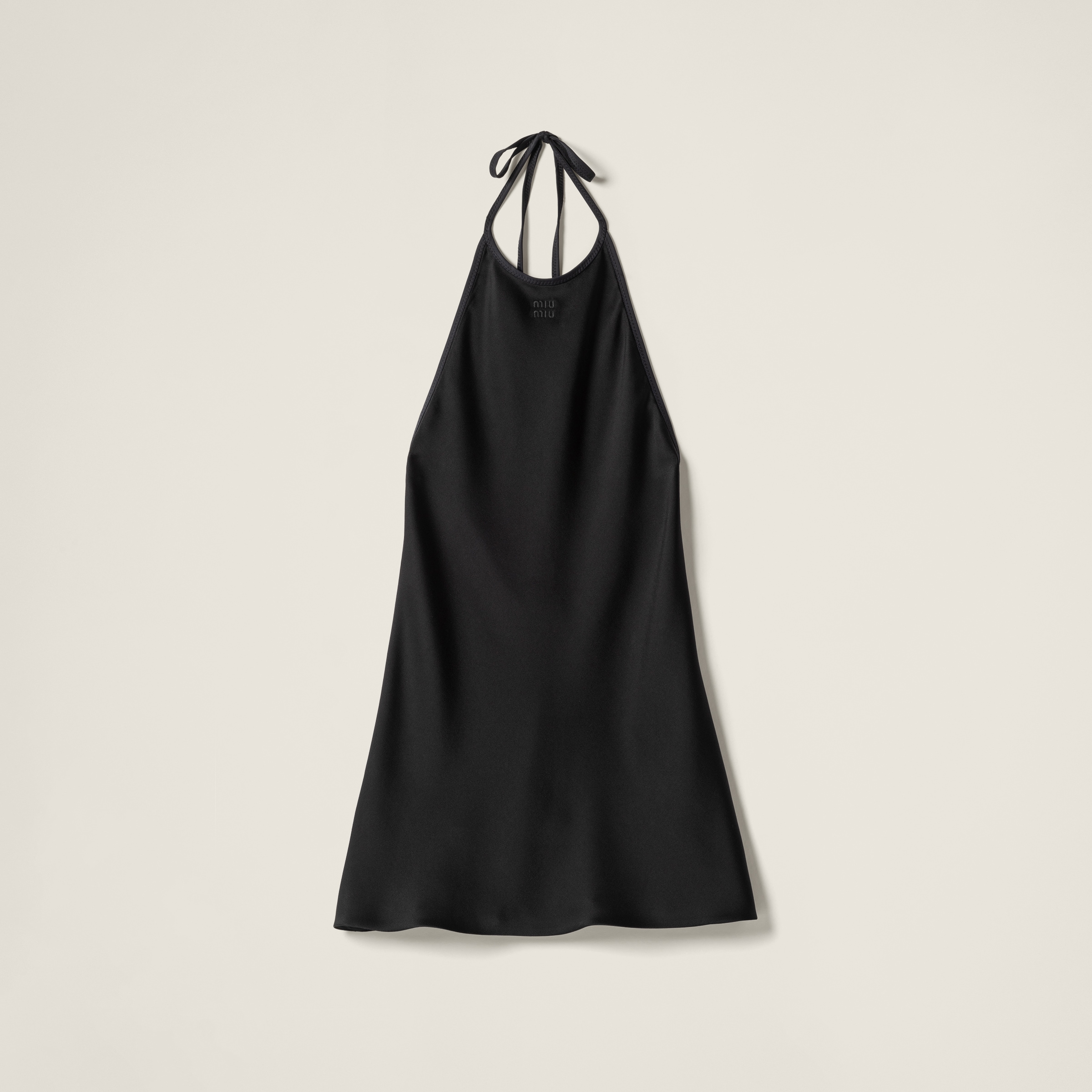 Black Satin Dress | Miu Miu