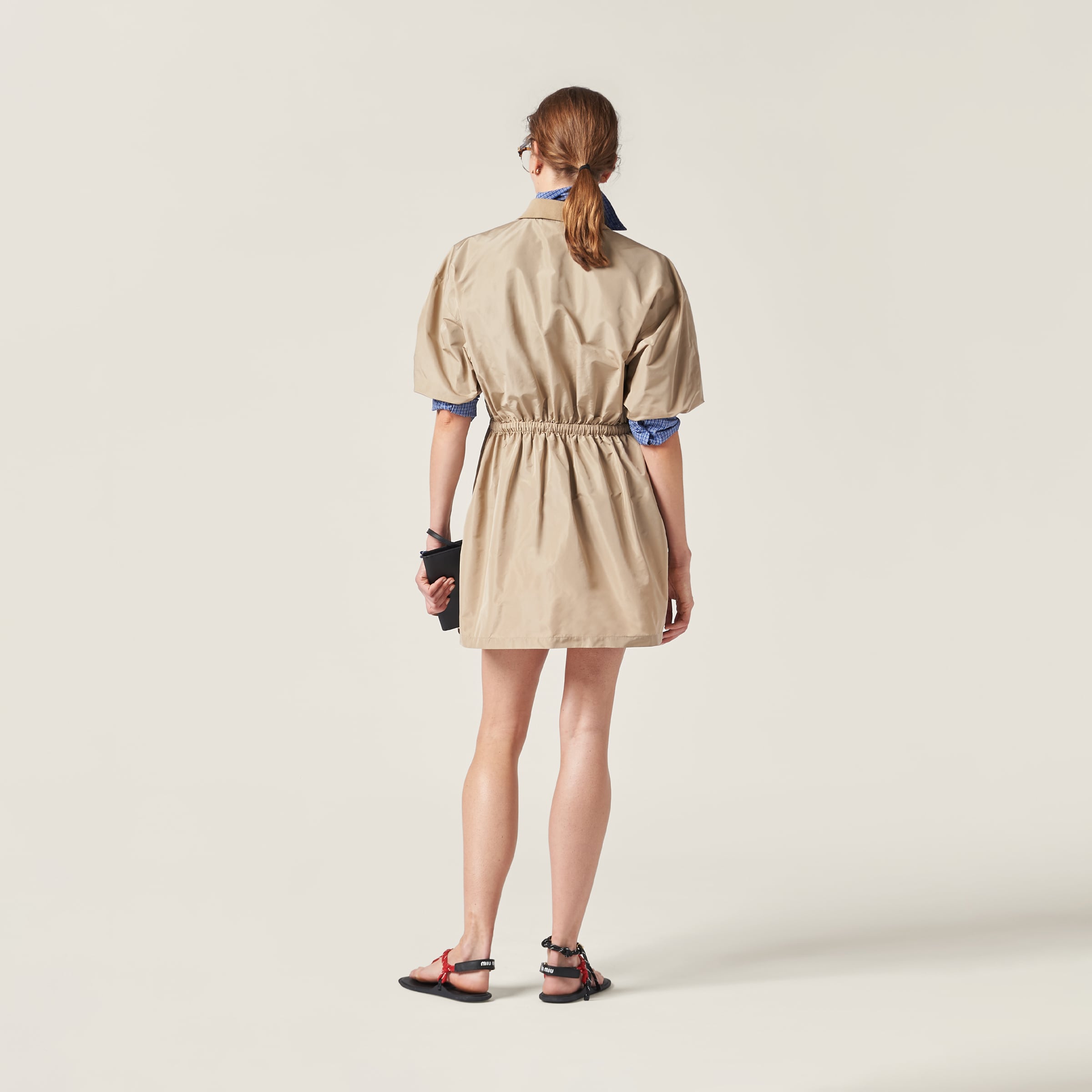 MIU MIU TECHNICAL FABRIC DRESS