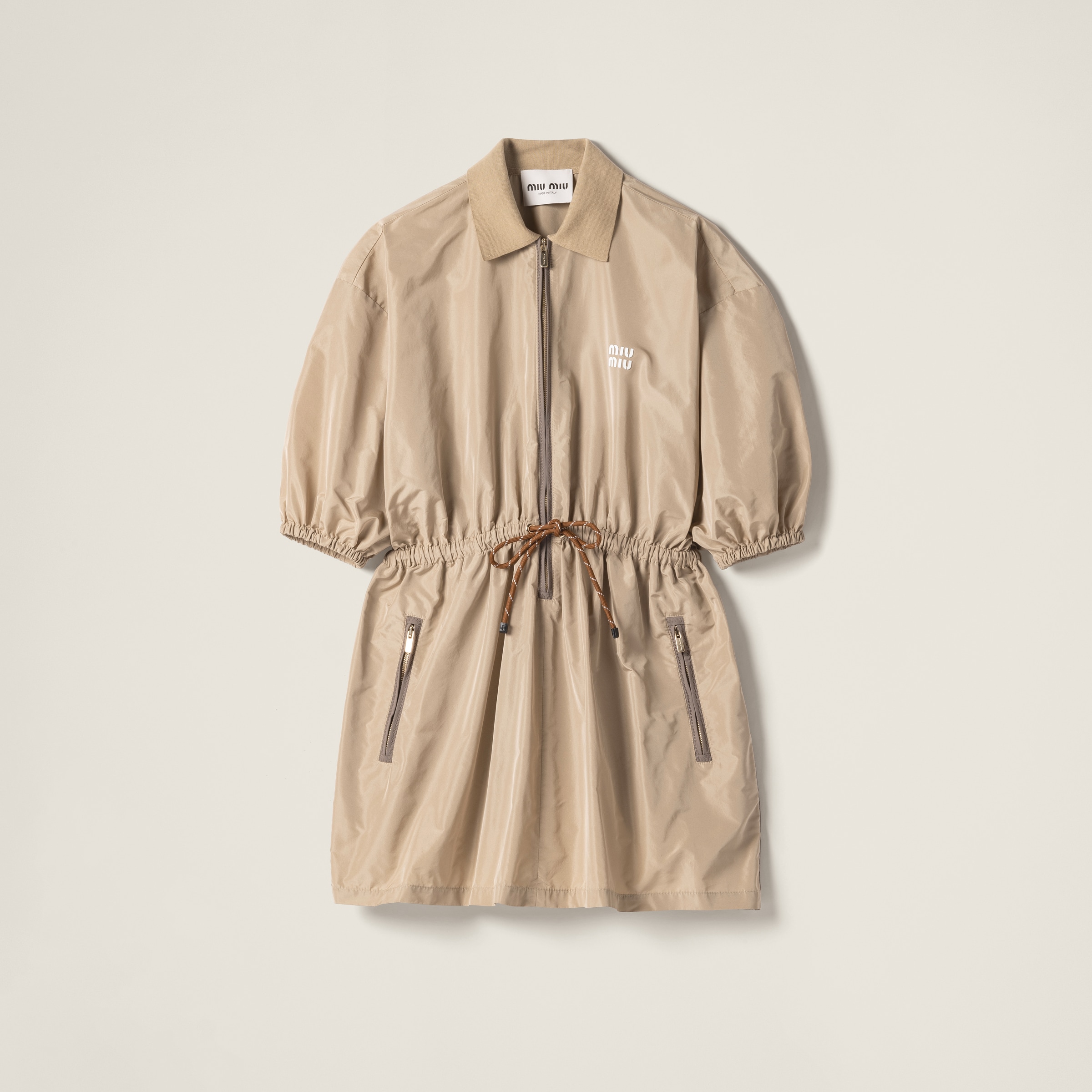 MIU MIU TECHNICAL FABRIC DRESS