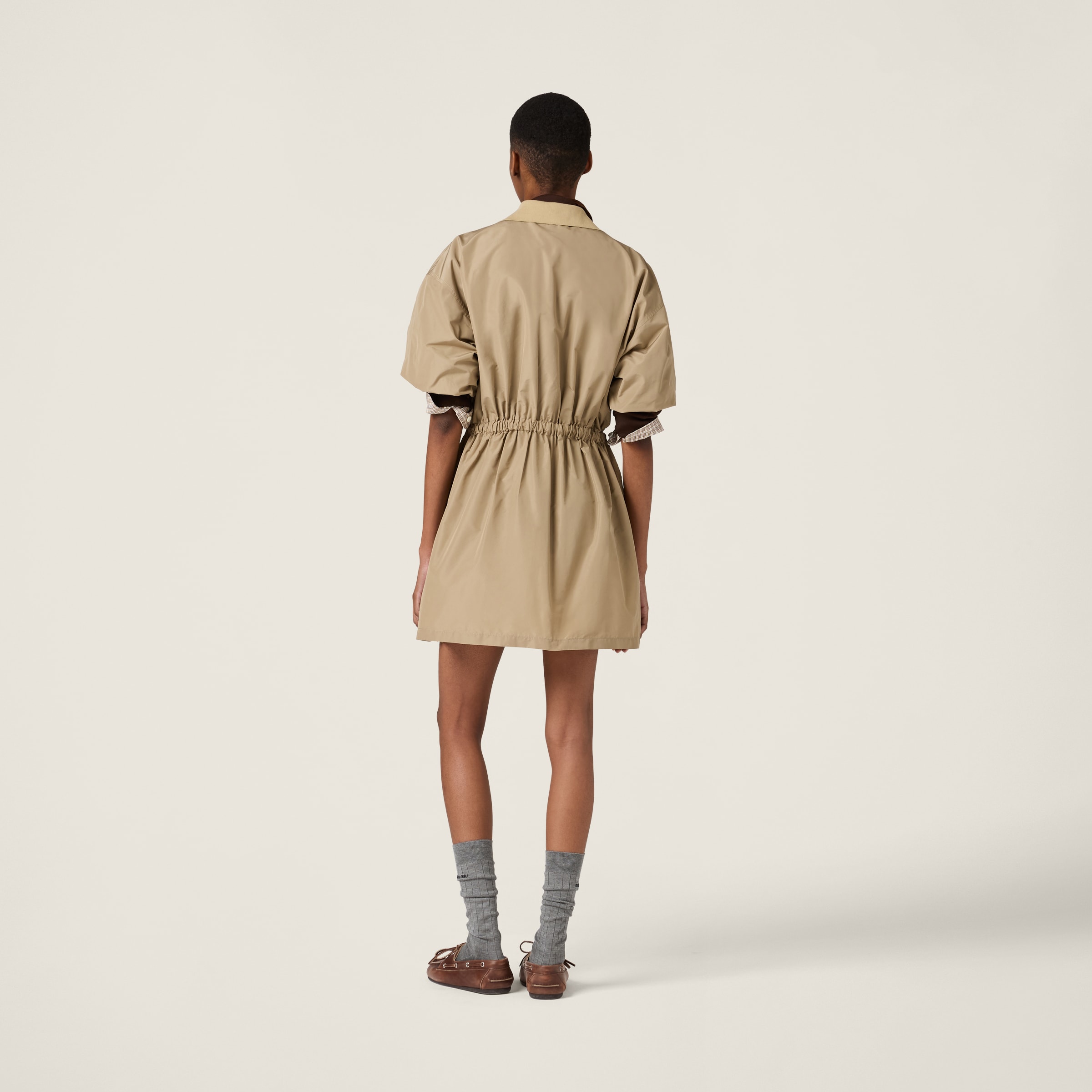 MIU MIU TECHNICAL FABRIC DRESS