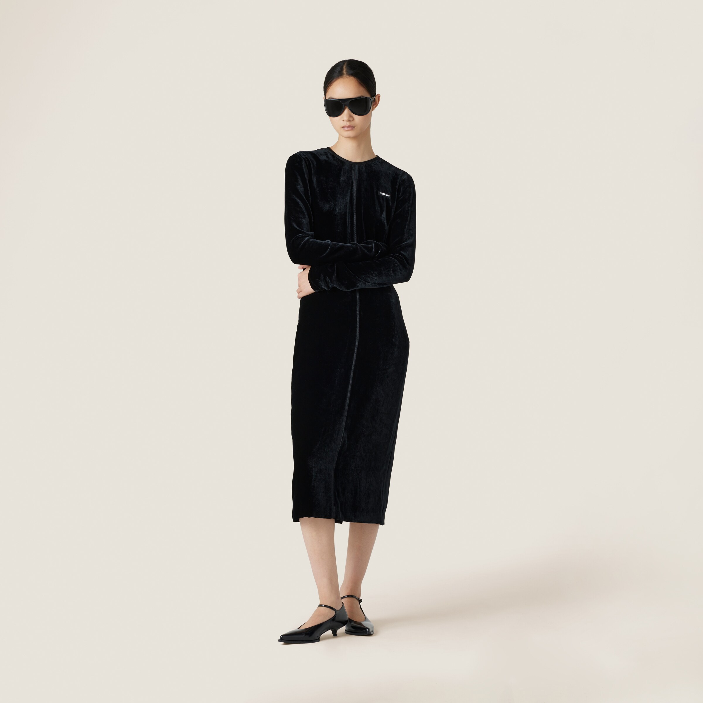 Black Velvet Dress | Miu Miu