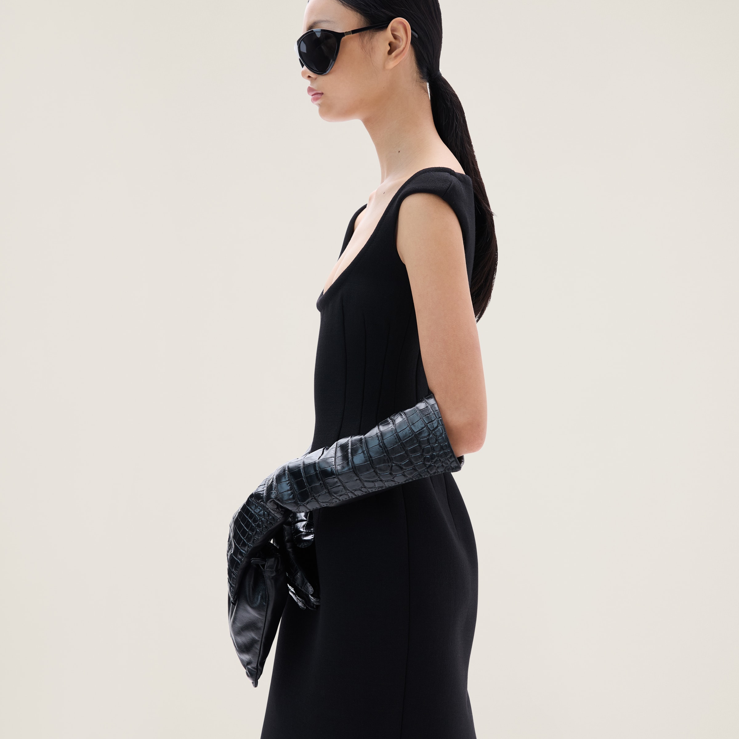 miumiu ブラックドレス 36 ブラック ナテ ドレス | Miu Miu