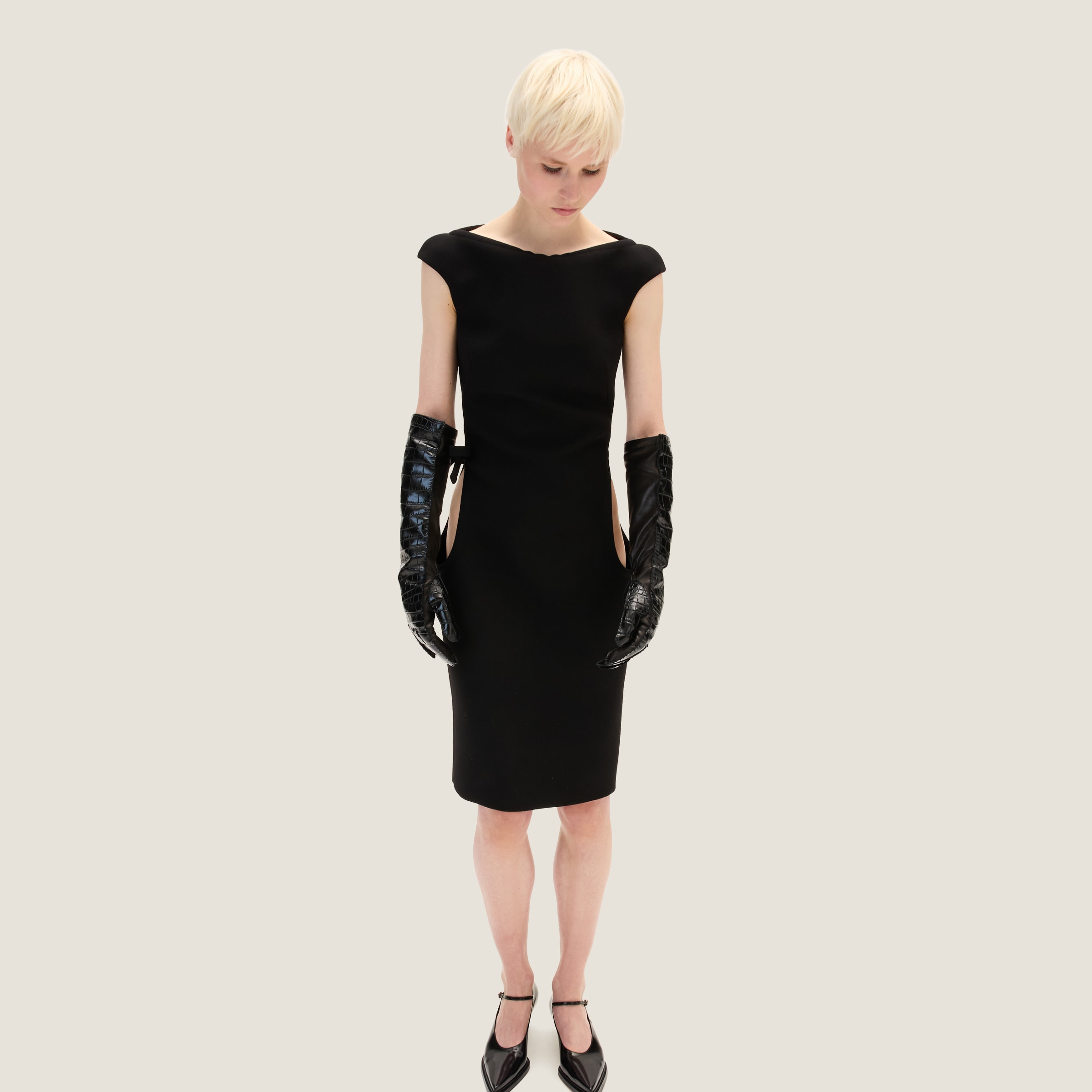 Black Natté Dress | Miu Miu