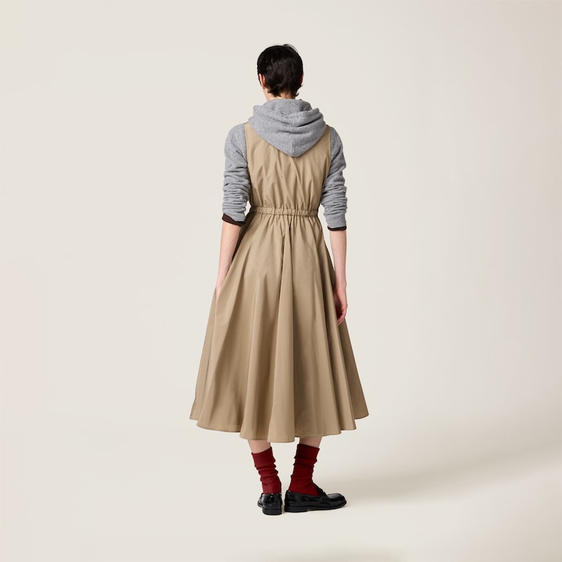 Technical fabric maxi-dress