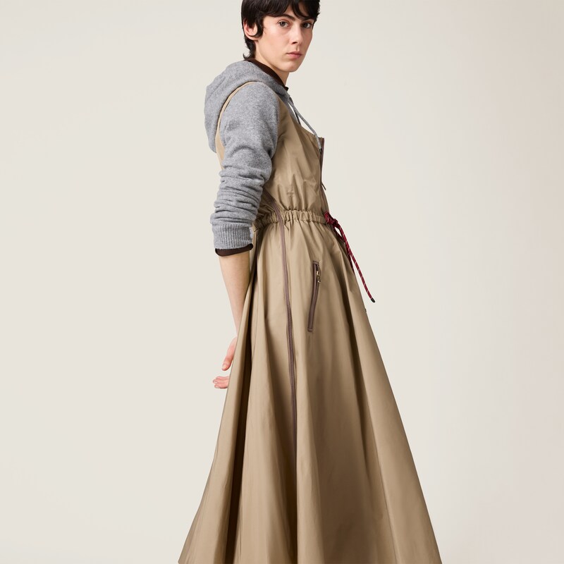 Technical fabric maxi-dress