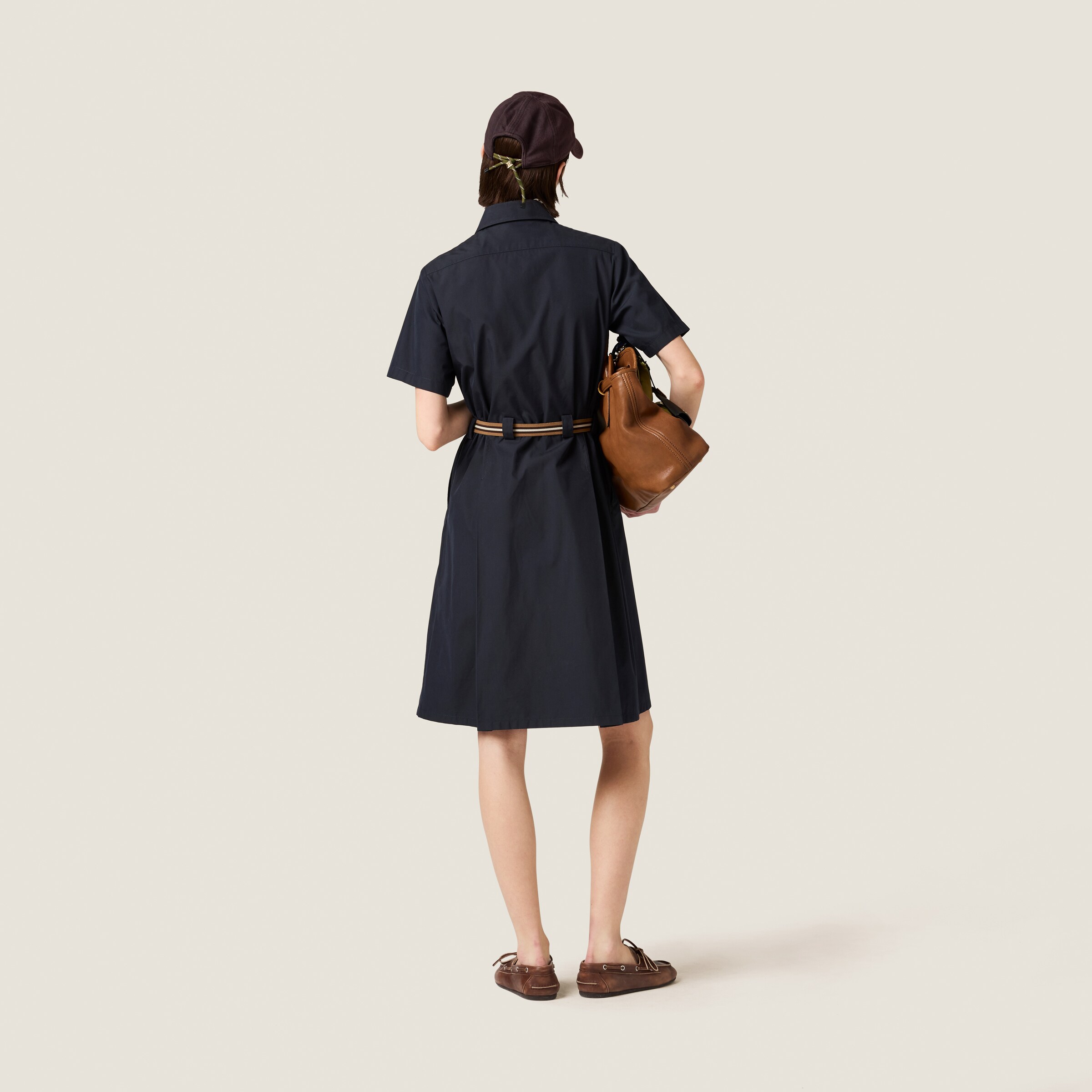 MiuMiu Panama cotton dress ミュウミュウ ドレス ワンピース Limestone Panama Cotton Dress | Miu Miu