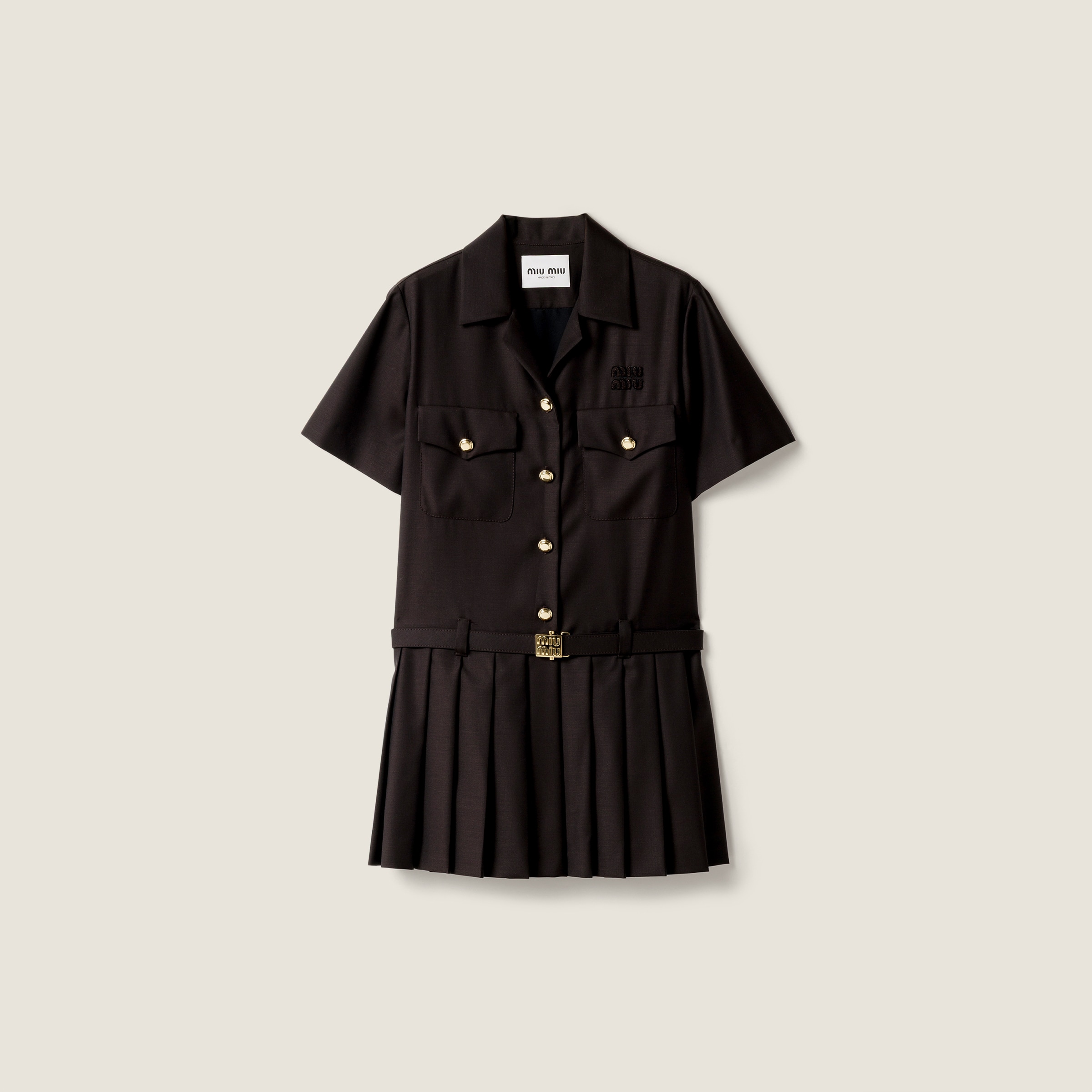 Miu Miu Batavia Mini-dress In Black