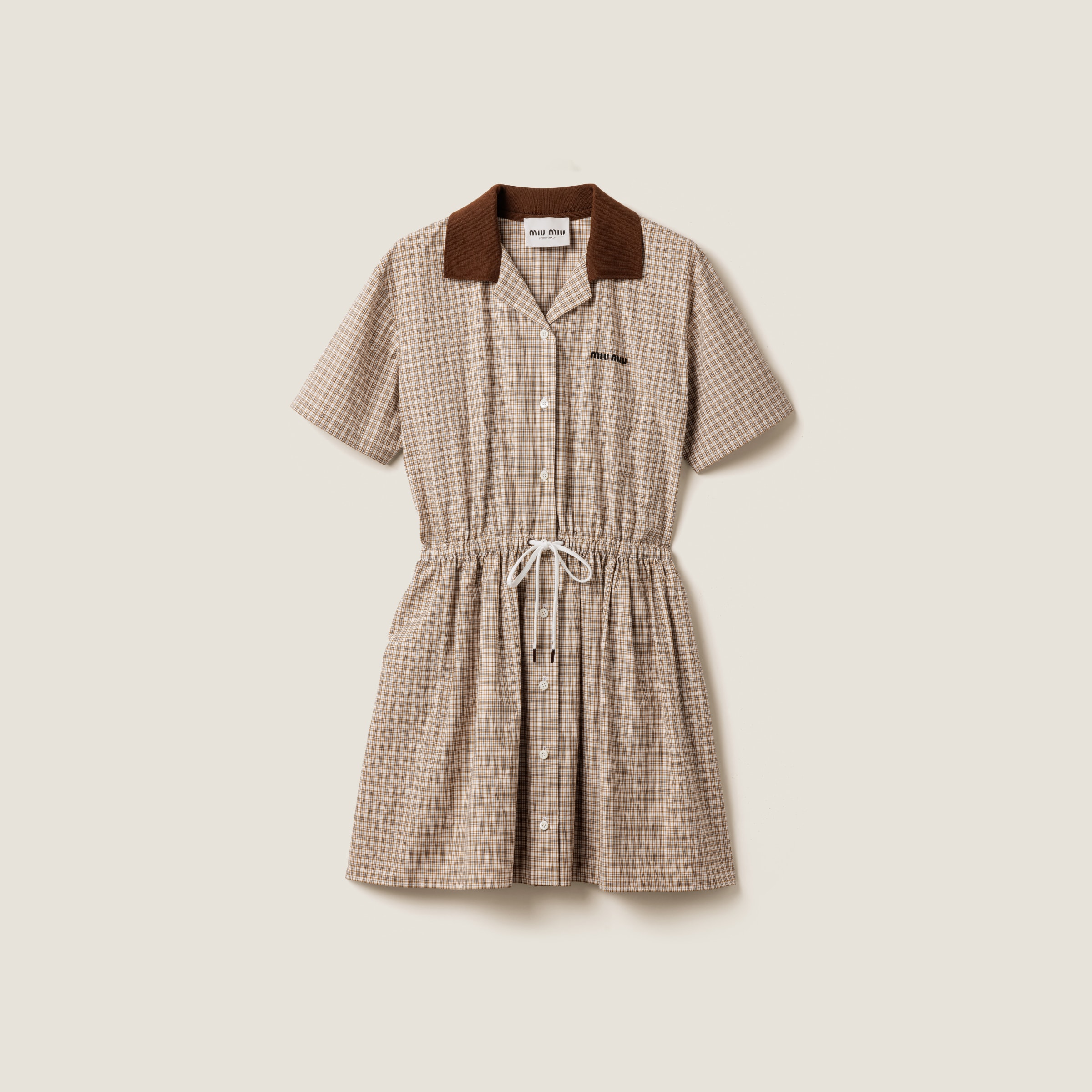 Checked mini-dress