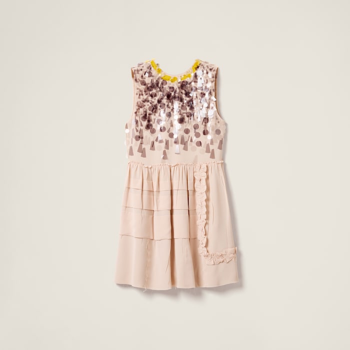Miu Miu Cotton Mini-Dress - Grey | Editorialist
